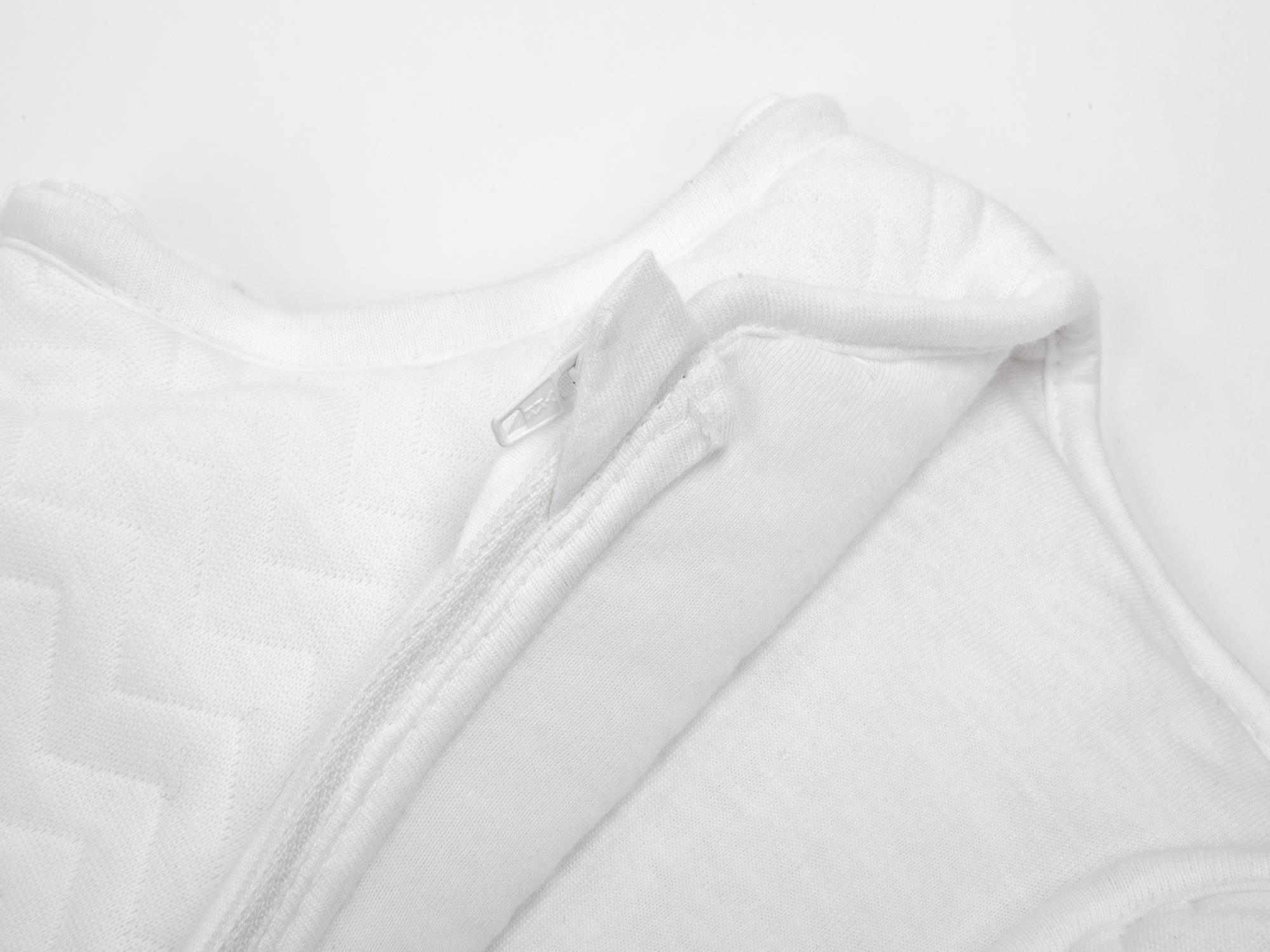 Bebek Uyku Tulumu - Chevron White Çıkarılabilir Kollu Bebek Uyku Tulumu Kışlık 4 Tog 90 cm - Poetree Kids