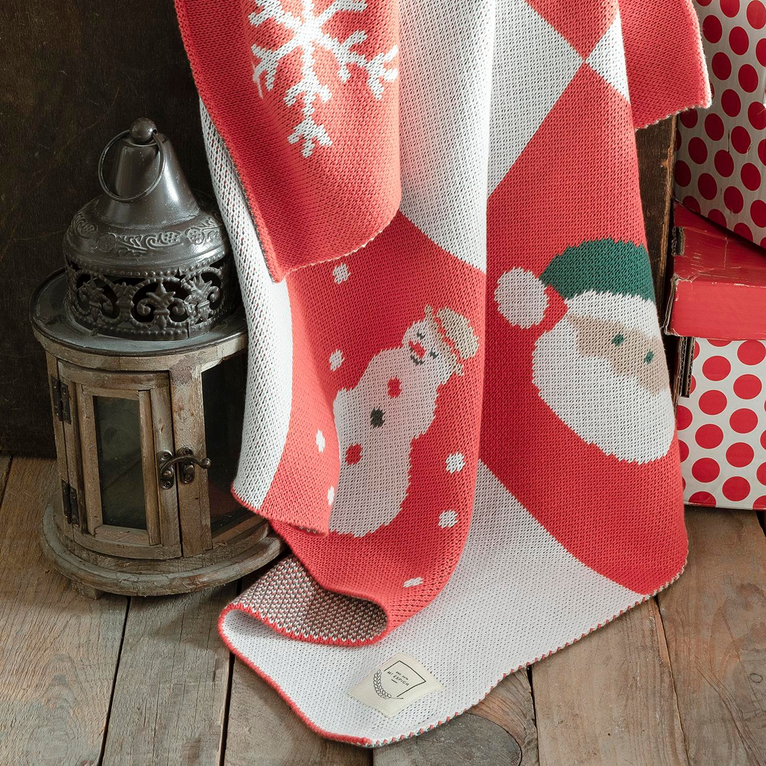 Battaniye - Christmas Triko Örgü Bebek Battaniye - Miespiga