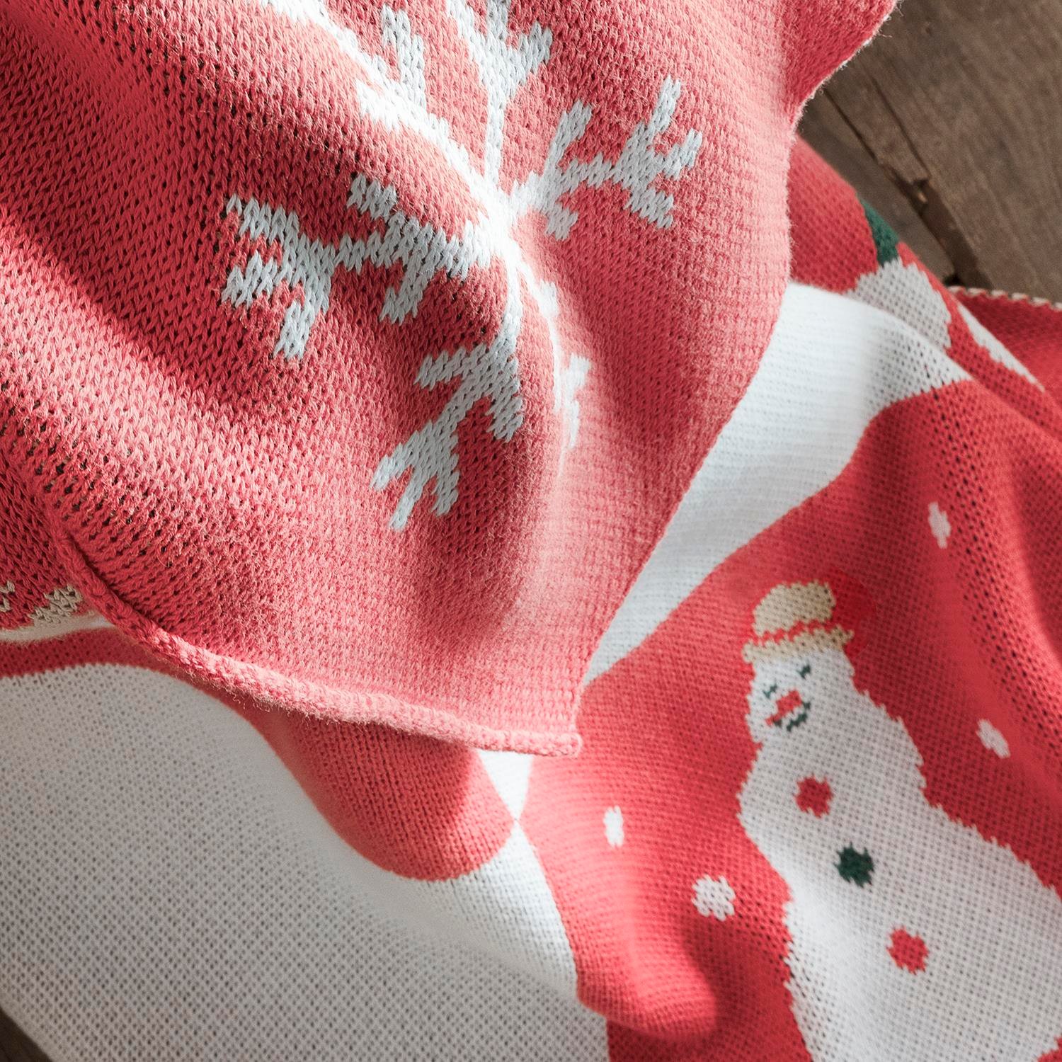 Battaniye - Christmas Triko Örgü Bebek Battaniye - Miespiga