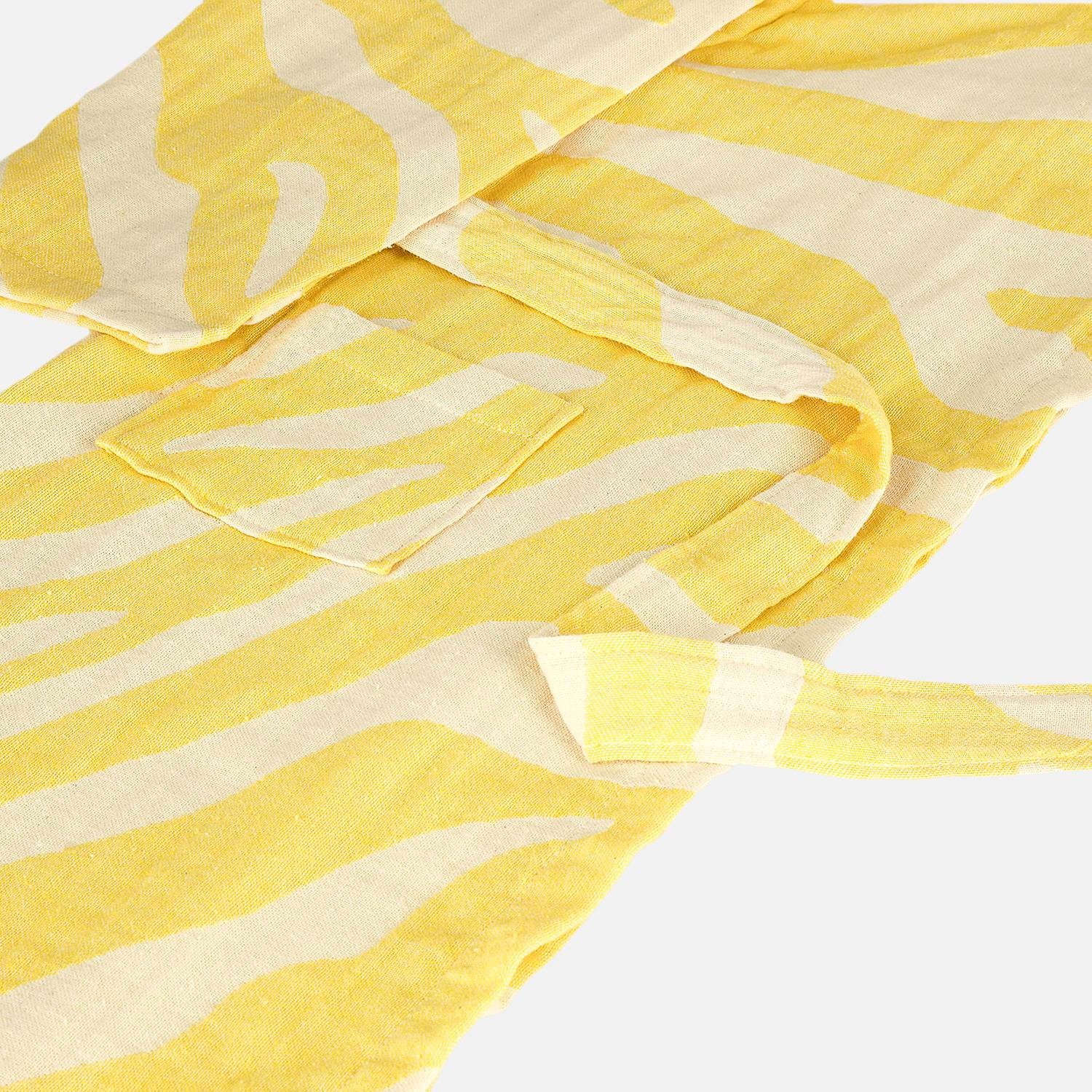 Peştamal Bornoz - Dalga Desenli Çocuk Peştemal Plaj Bornozu - Miespiga