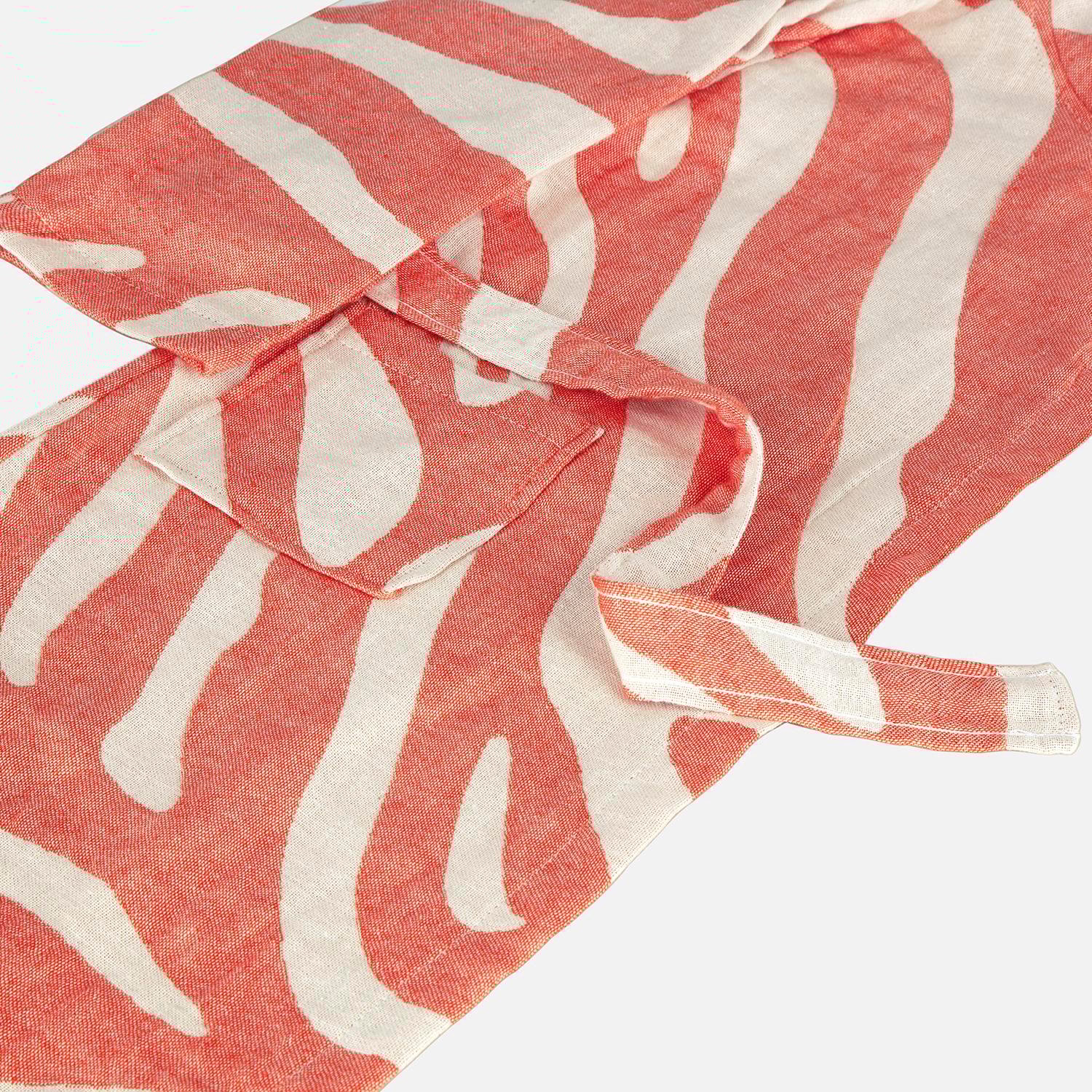 Peştamal Bornoz - Dalga Desenli Çocuk Peştemal Plaj Bornozu - Miespiga