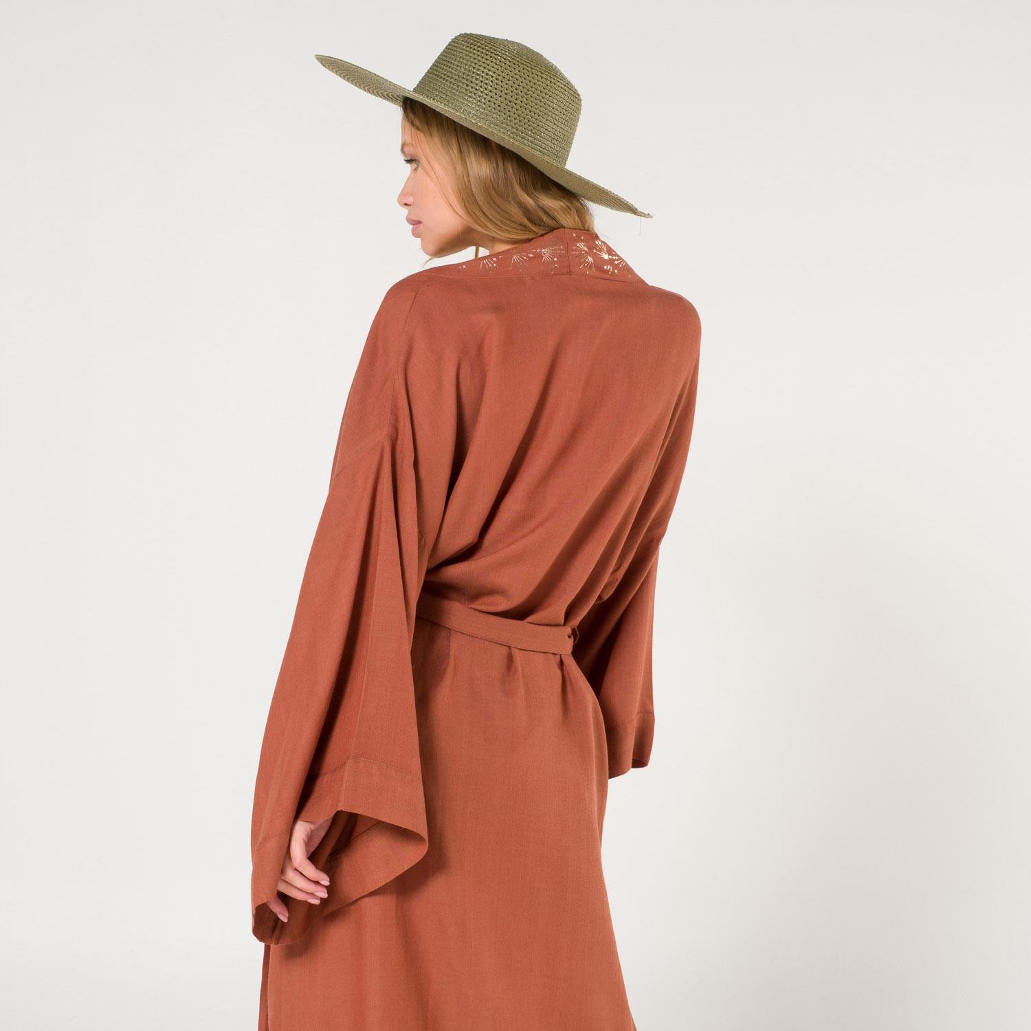 Kimono - Eli Kadın Pul Baskılı Kimono - Miespiga