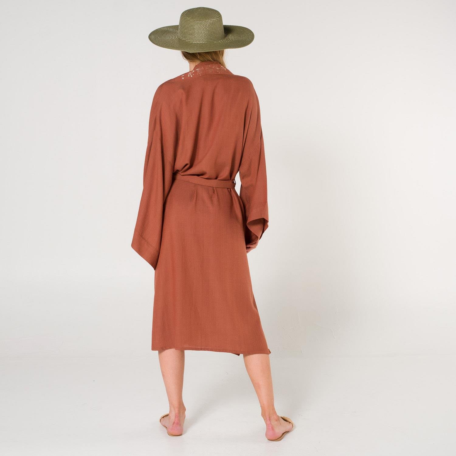 Kimono - Eli Kadın Pul Baskılı Kimono - Miespiga