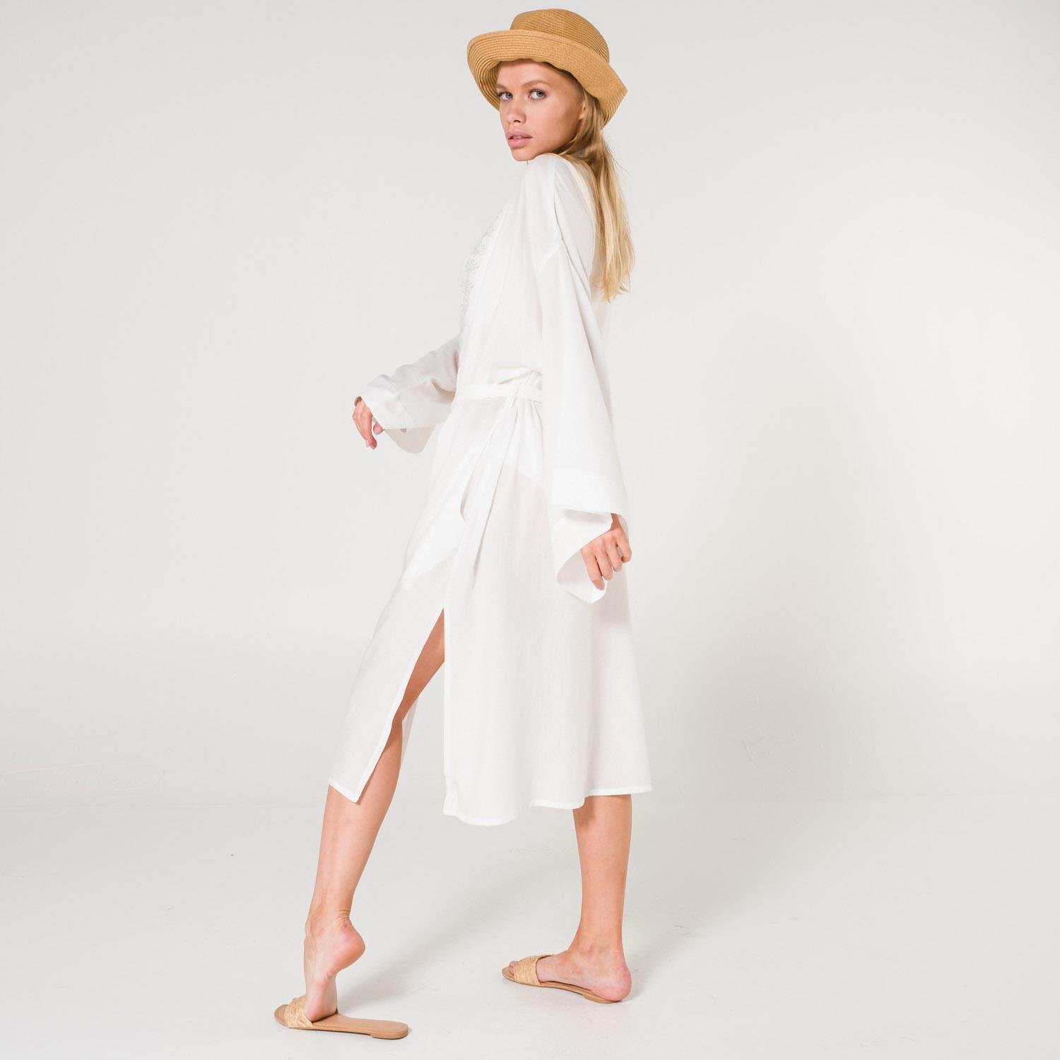 Kimono - Eli Kadın Pul Baskılı Kimono - Miespiga