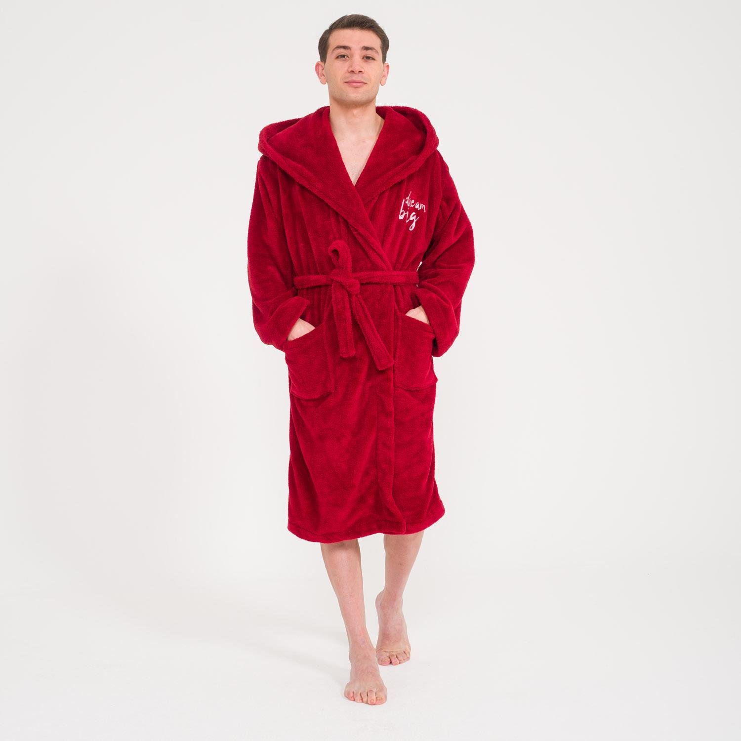 Erkek Sabahlık - Erkek Uzun Welsoft Kapüşonlu Sabahlık - Miespiga