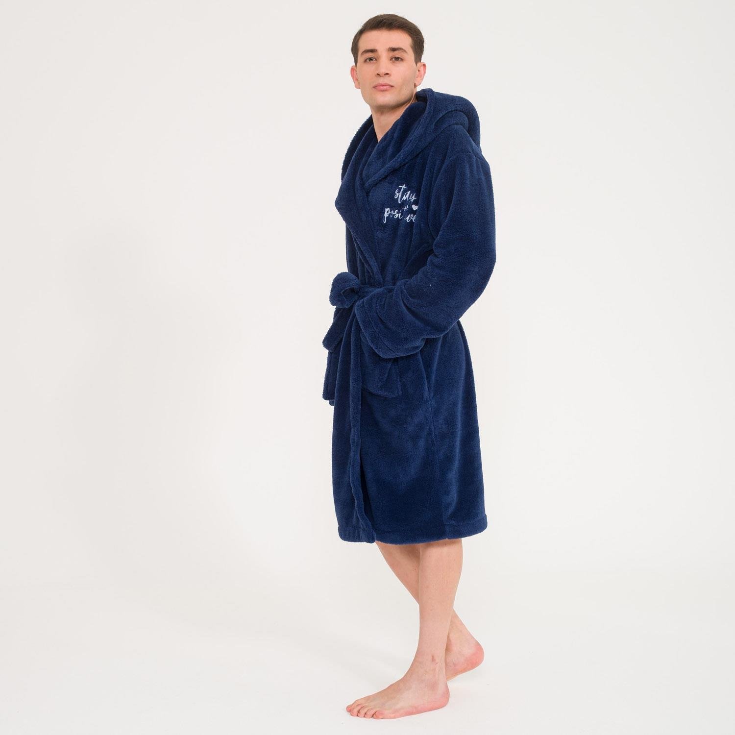 Erkek Sabahlık - Erkek Uzun Welsoft Kapüşonlu Sabahlık - Miespiga