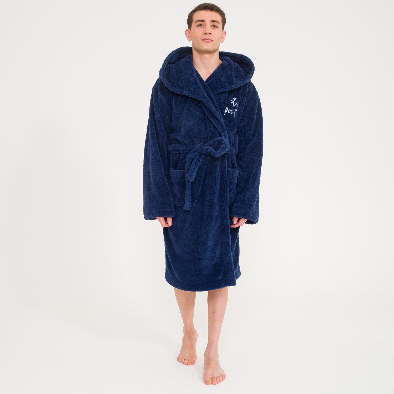 Erkek Sabahlık - Erkek Uzun Welsoft Kapüşonlu Sabahlık - Miespiga