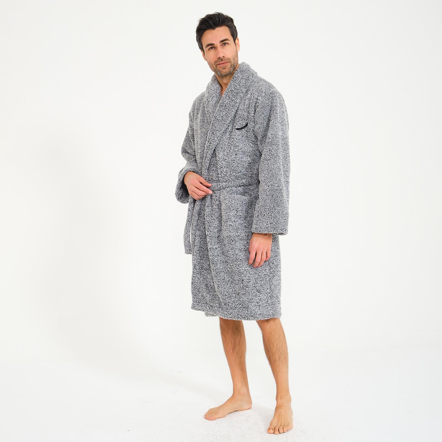 Erkek Sabahlık - Erkek Welsoft Şal Yaka Polar Sabahlık - Miespiga