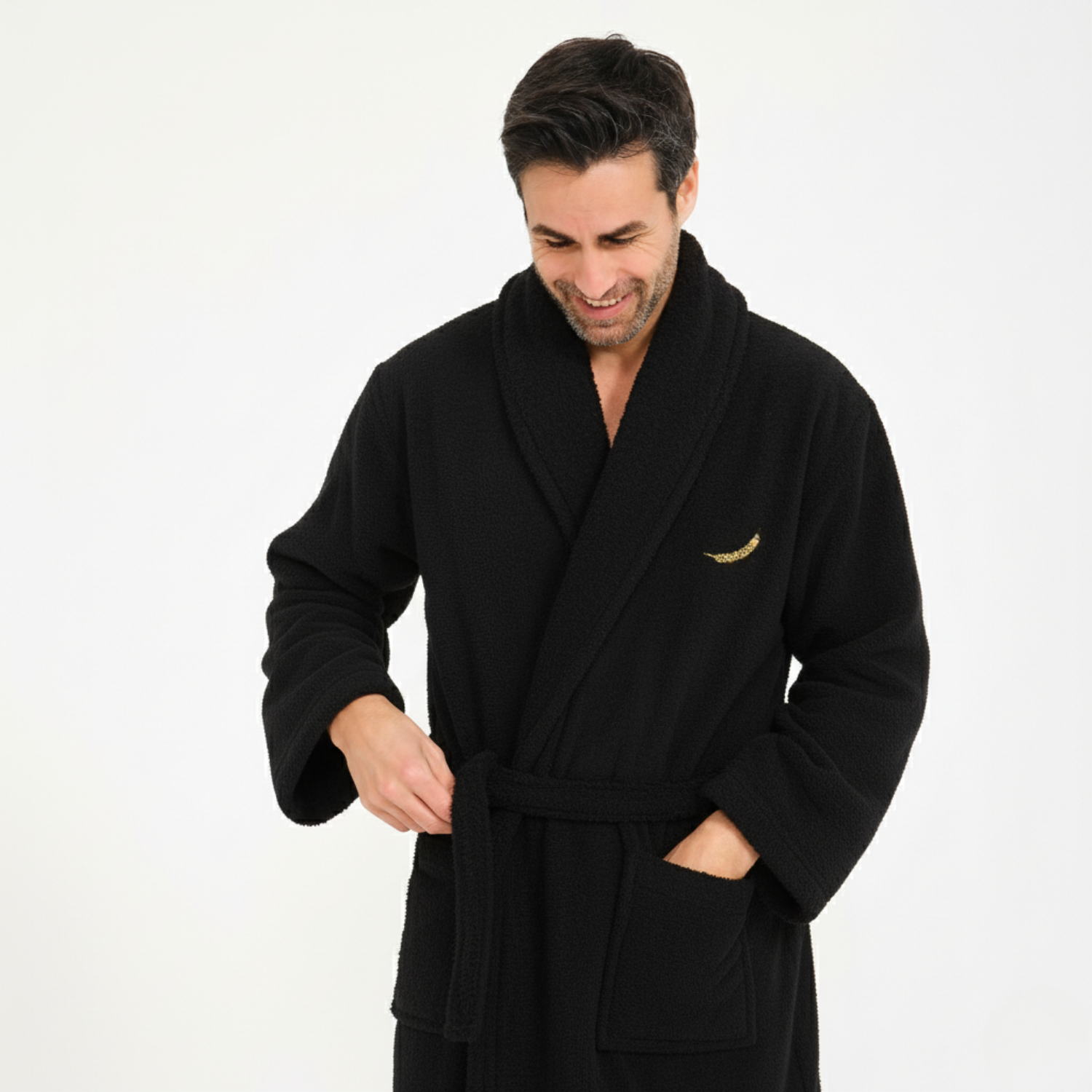 Erkek Sabahlık - Erkek Welsoft Şal Yaka Polar Sabahlık - Miespiga