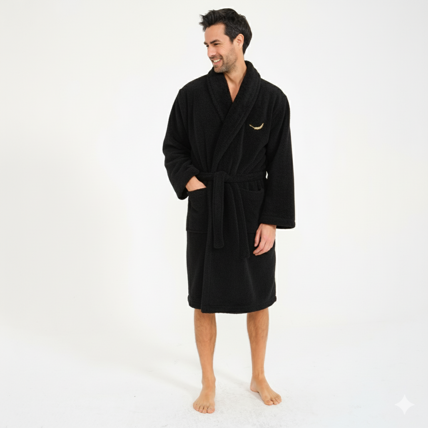 Erkek Sabahlık - Erkek Welsoft Şal Yaka Polar Sabahlık - Miespiga