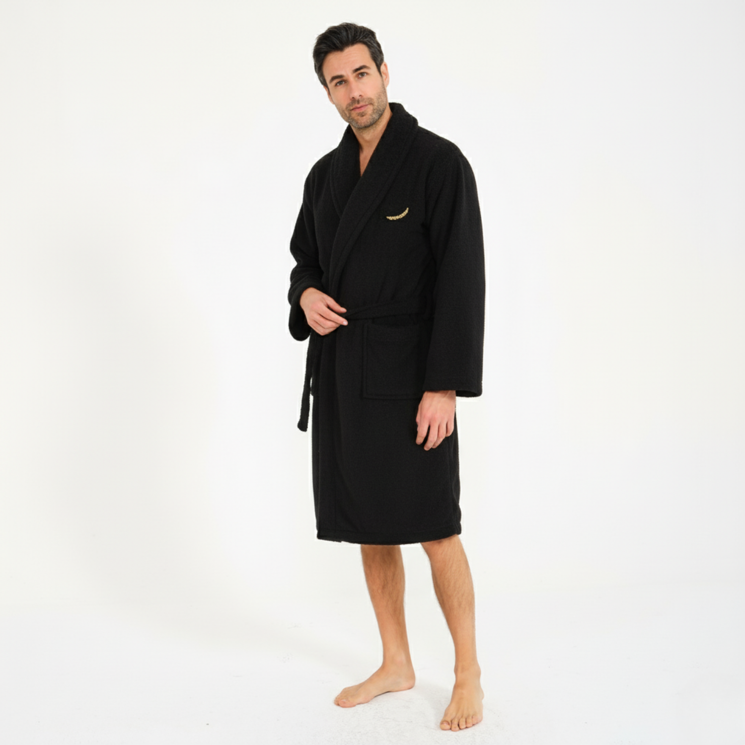 Erkek Sabahlık - Erkek Welsoft Şal Yaka Polar Sabahlık - Miespiga