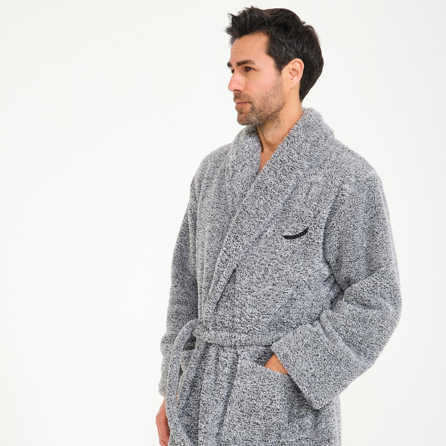 Erkek Sabahlık - Erkek Welsoft Şal Yaka Polar Sabahlık - Miespiga