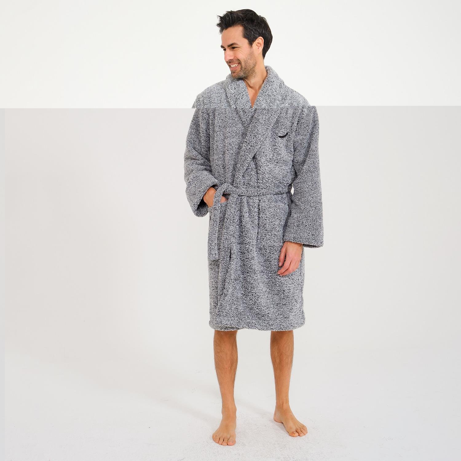 Erkek Sabahlık - Erkek Welsoft Şal Yaka Polar Sabahlık - Miespiga