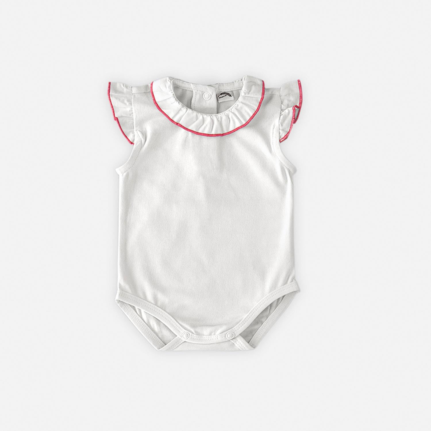 Body - Fırfır Yaka Bebek 2'Li Kısa Kollu Body - Miespiga
