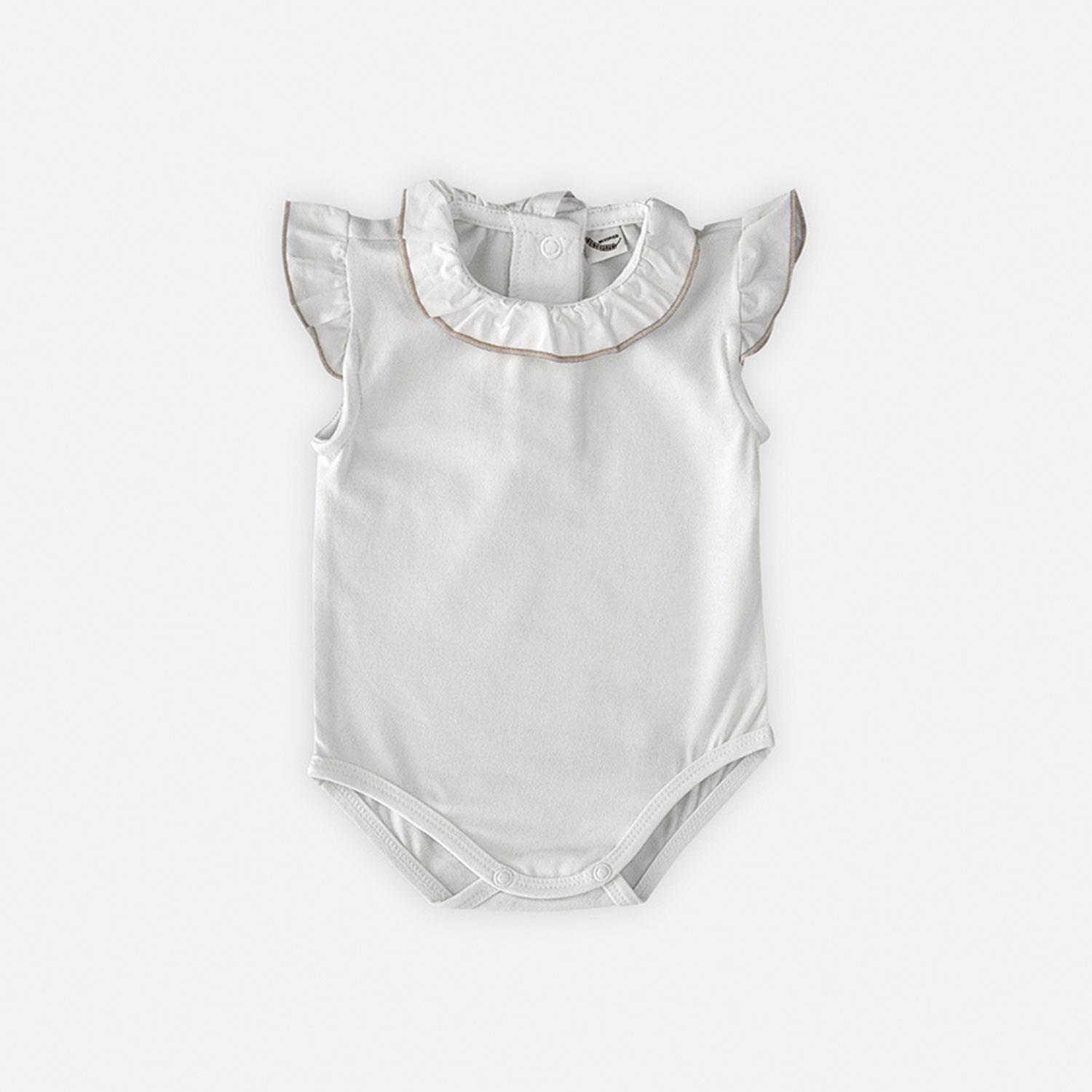Body - Fırfır Yaka Bebek 2'Li Kısa Kollu Body - Miespiga