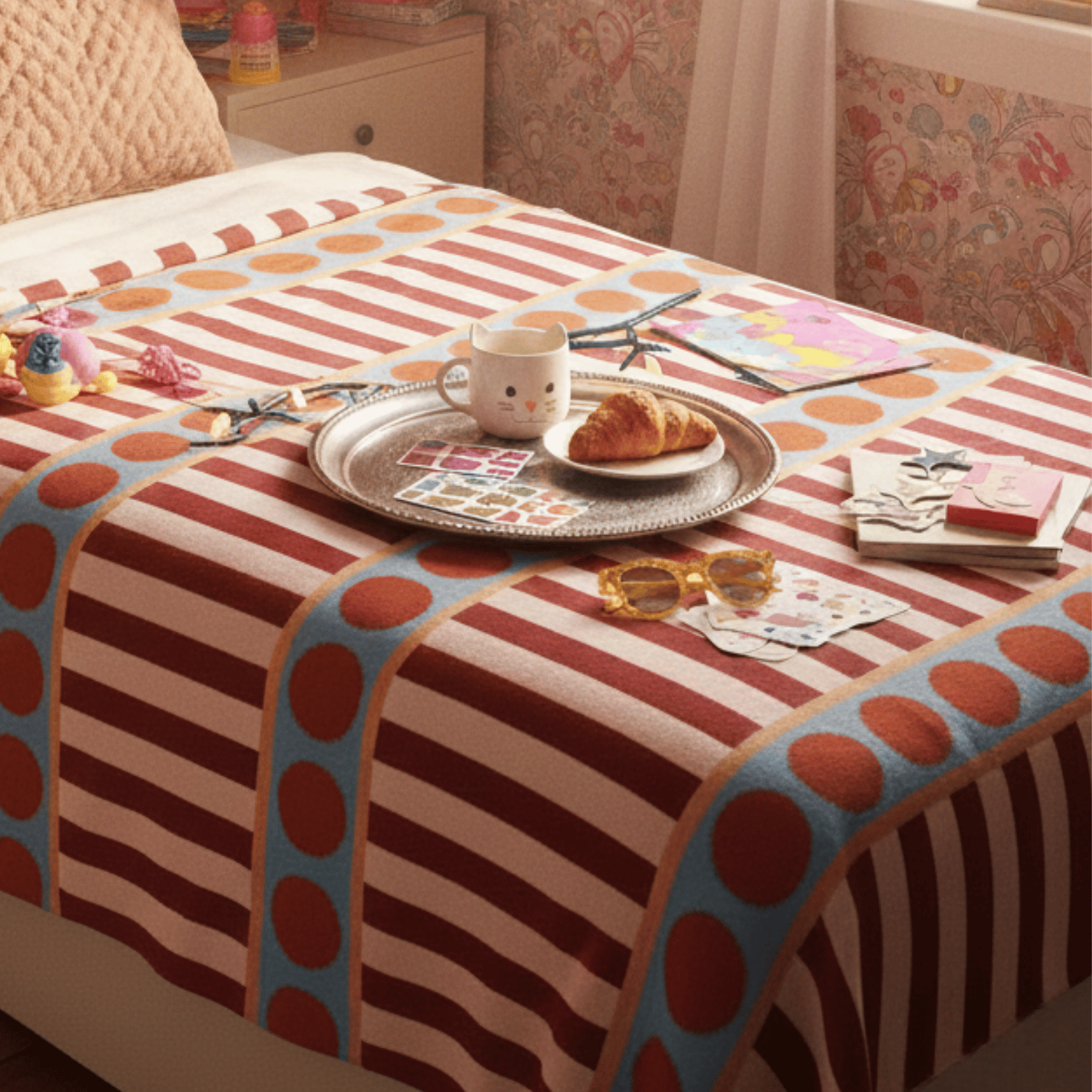 Battaniye - Geometrik Desenli Modern Triko Battaniye - Yumuşak Dokulu Koltuk Örtüsü ve Tv Battaniyesi (130×170 cm) - Miespiga