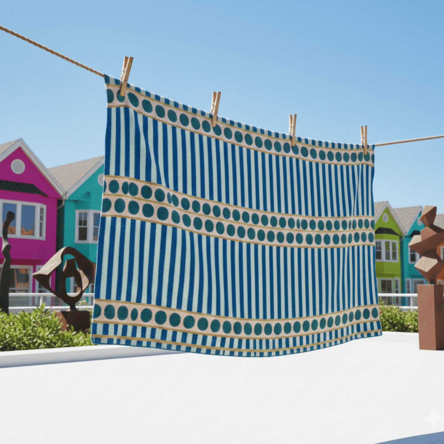 Battaniye - Geometrik Desenli Modern Triko Battaniye - Yumuşak Dokulu Koltuk Örtüsü ve Tv Battaniyesi (130×170 cm) - Miespiga