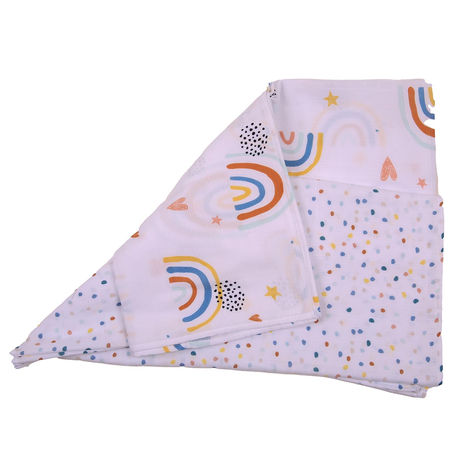 Müslin Örtü ve Battaniyeler - Gökkuşağı 2'li Müslin Örtü Seti - Miespiga