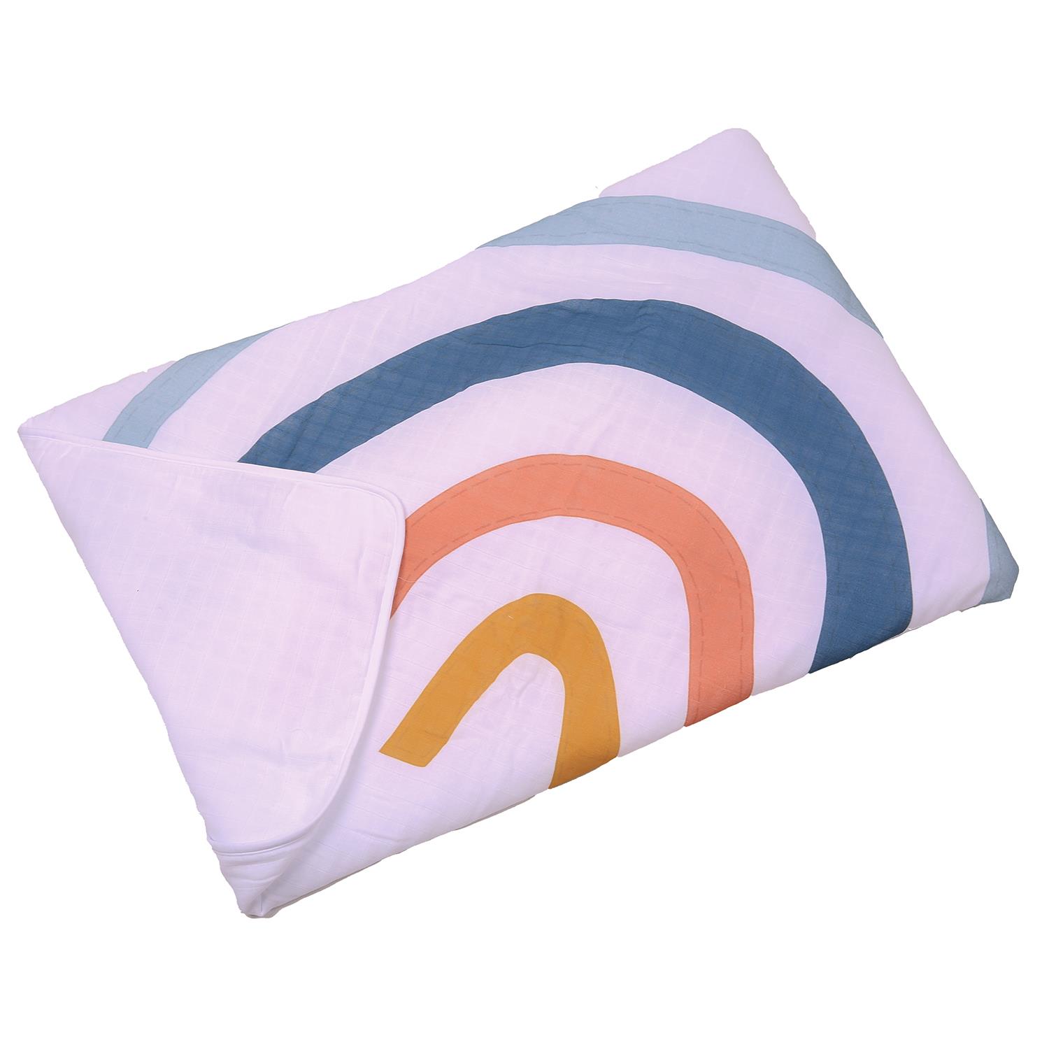 Oyun Matı - Gökkuşağı Çift Taraflı Elyaf Bebek Oyun Halısı - Miespiga