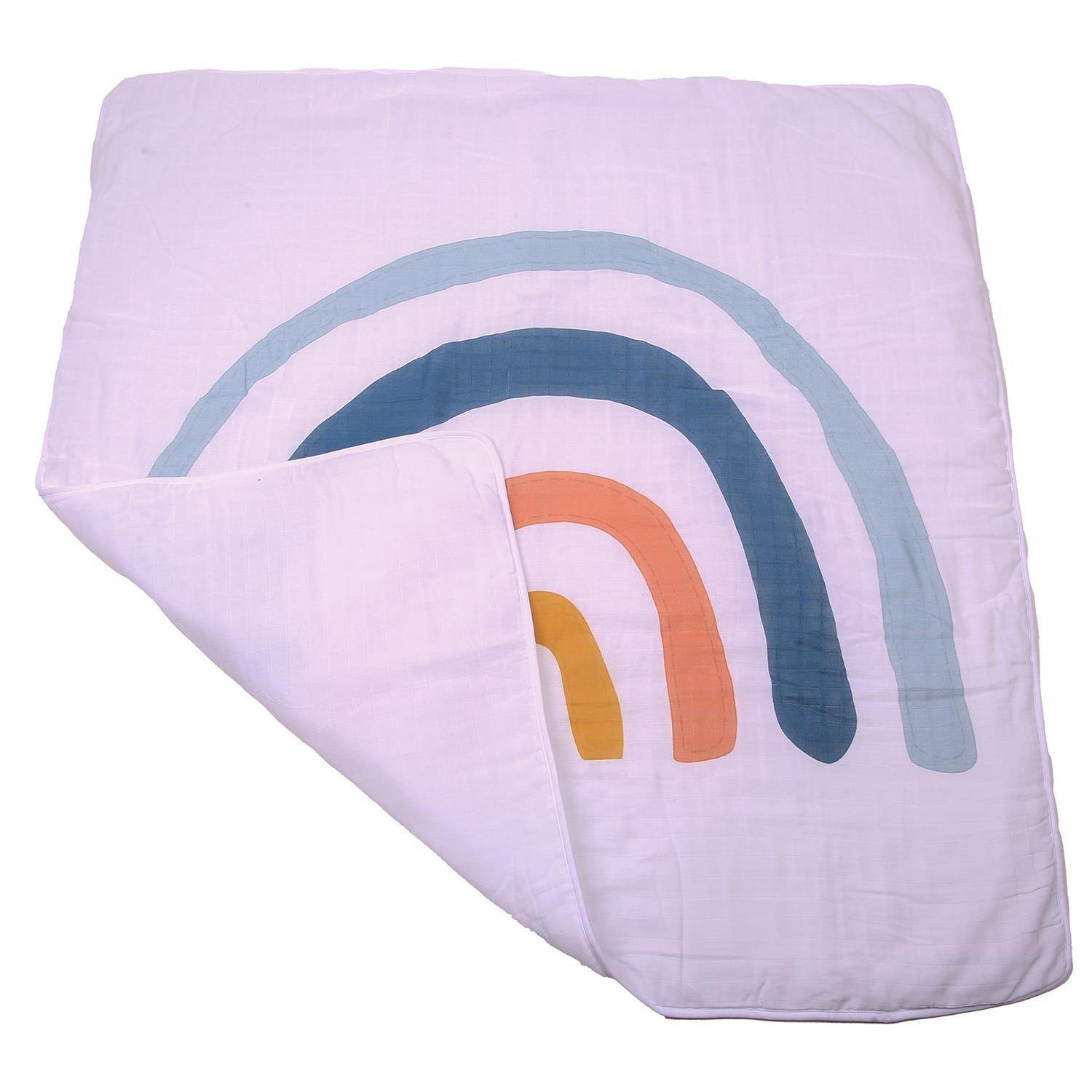 Oyun Matı - Gökkuşağı Çift Taraflı Elyaf Bebek Oyun Halısı - Miespiga