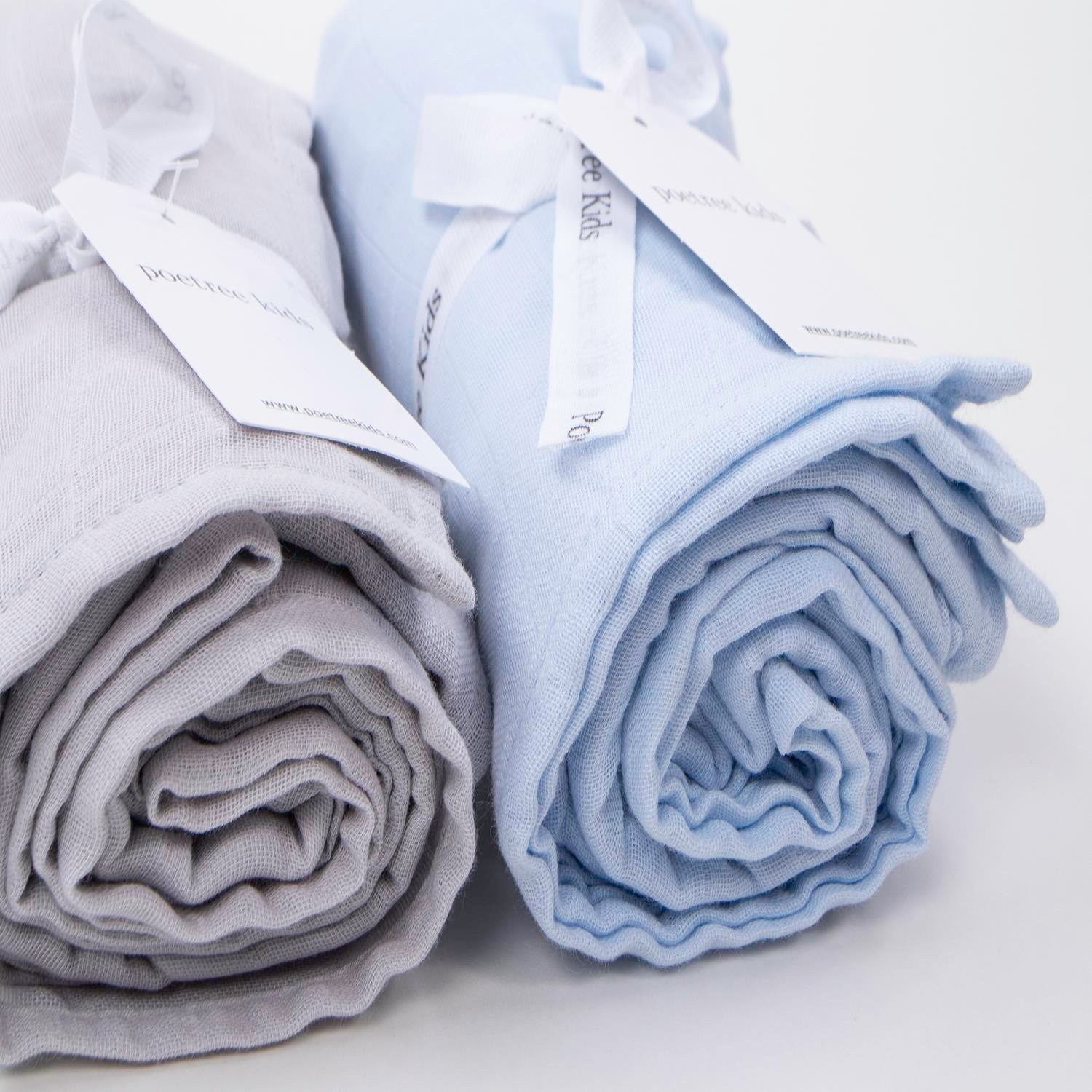 Müslin Örtü ve Battaniyeler - Grey Kundak Müslin Örtü 120x120 - Poetree Kids