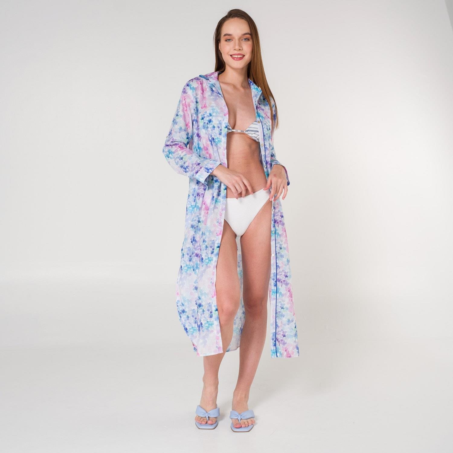 Plaj Elbisesi - Helen Vual Plaj Gömlek Elbise - Miespiga