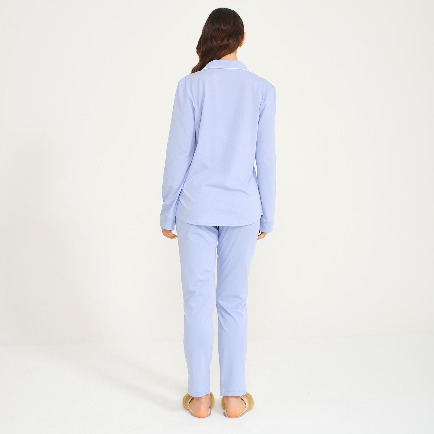 Pijama Takımı - Kadın Gömlek Pantolon Pijama Takımı - Miespiga