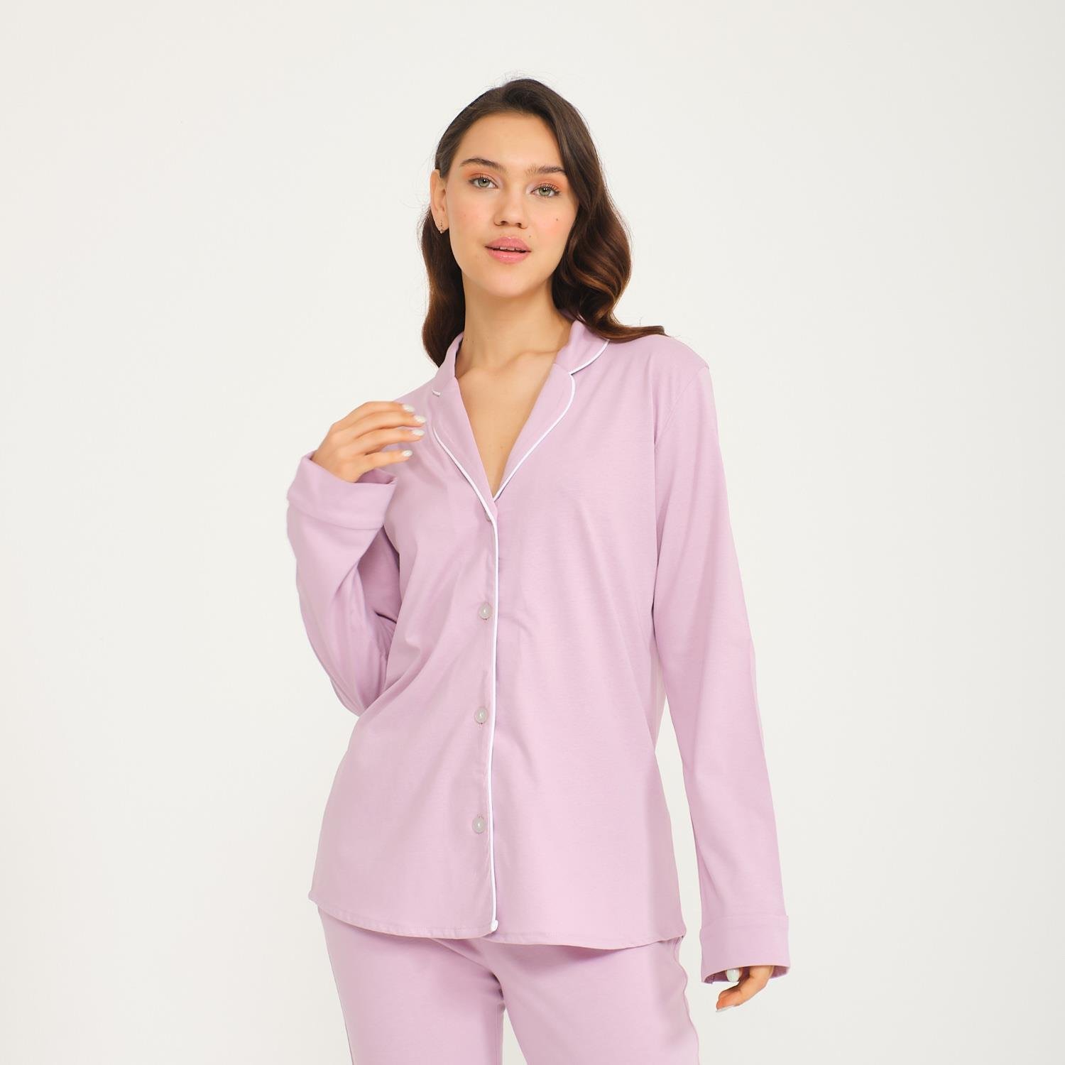 Pijama Takımı - Kadın Gömlek Pantolon Pijama Takımı - Miespiga