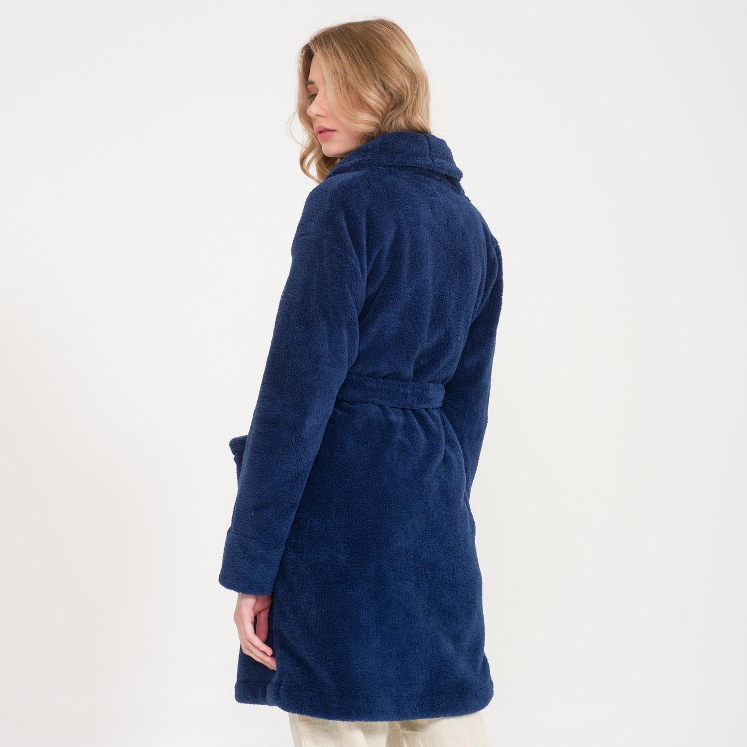 Sabahlık - Kadın Welsoft Şal Yaka Polar Sabahlık - Miespiga