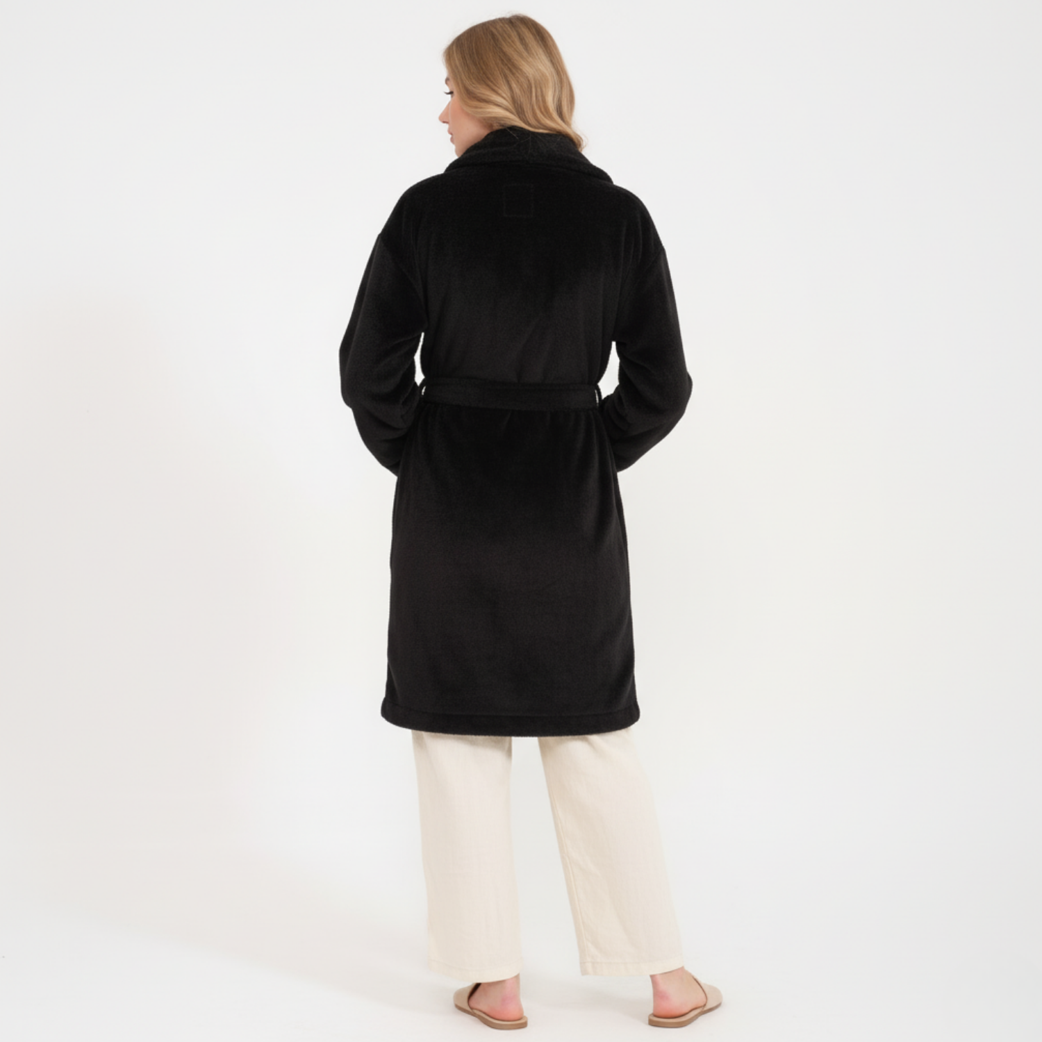 Sabahlık - Kadın Welsoft Şal Yaka Polar Sabahlık - Miespiga