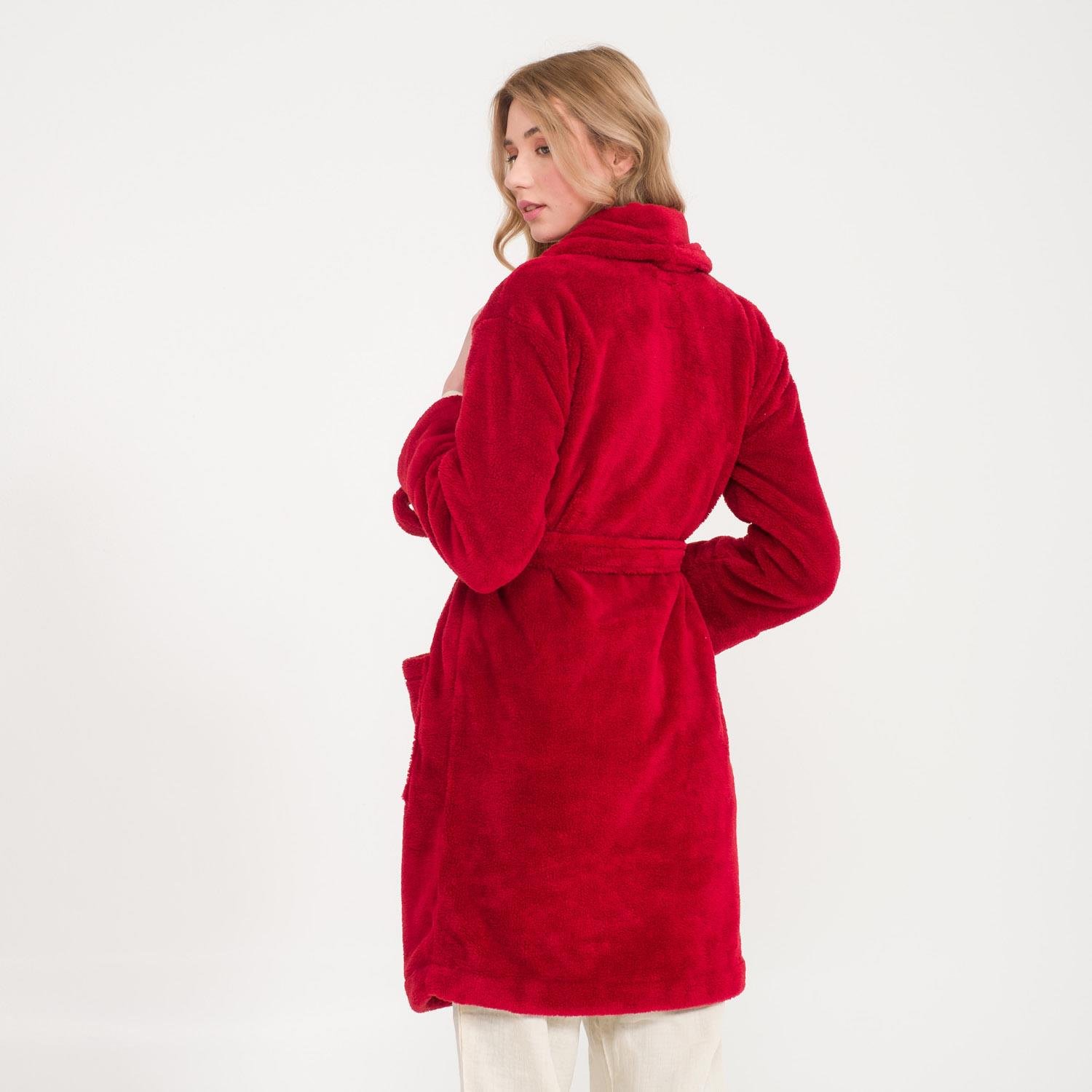 Sabahlık - Kadın Welsoft Şal Yaka Polar Sabahlık - Miespiga