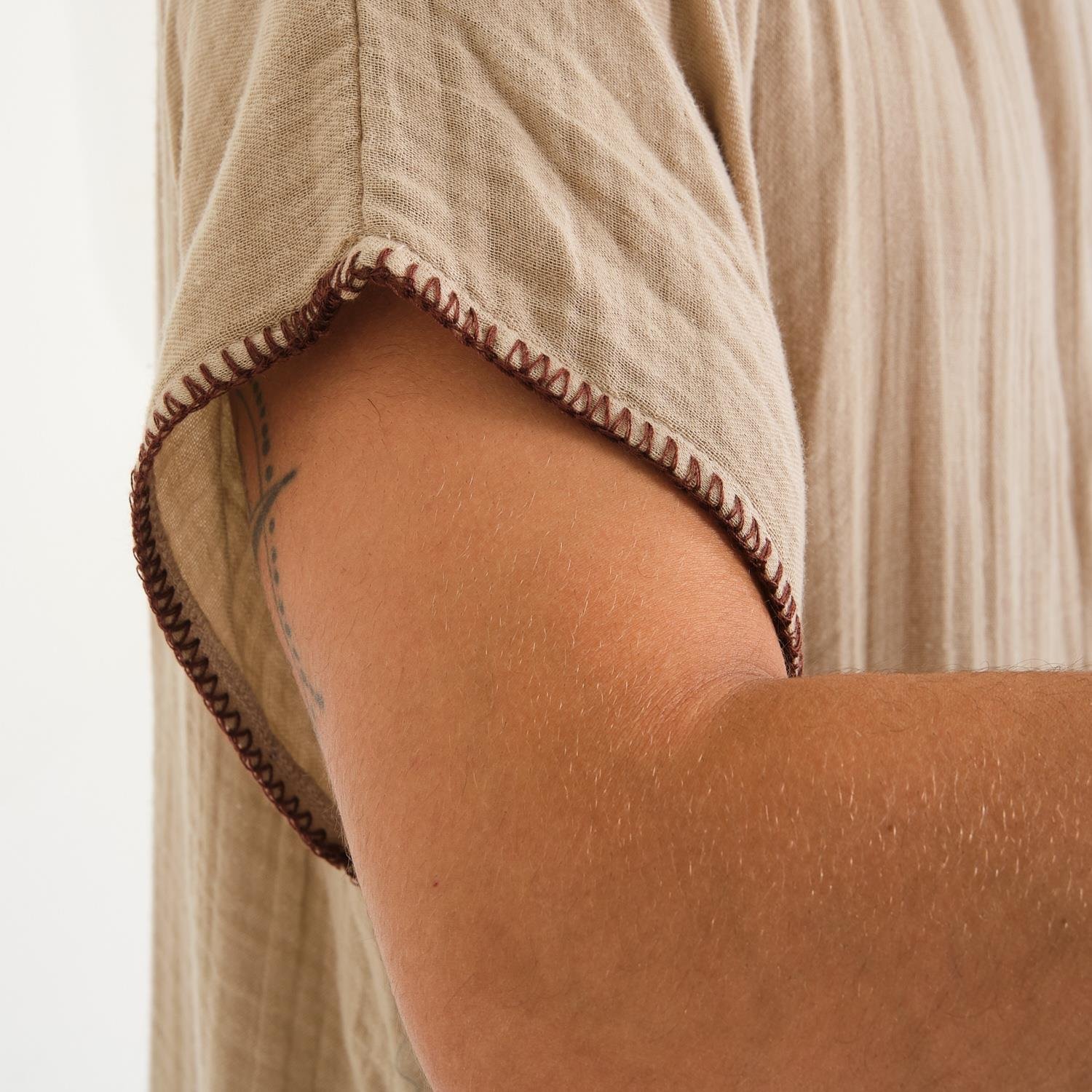 Müslin Panço - Kapüşonlu Erkek Müslin Sörf Panço - Miespiga