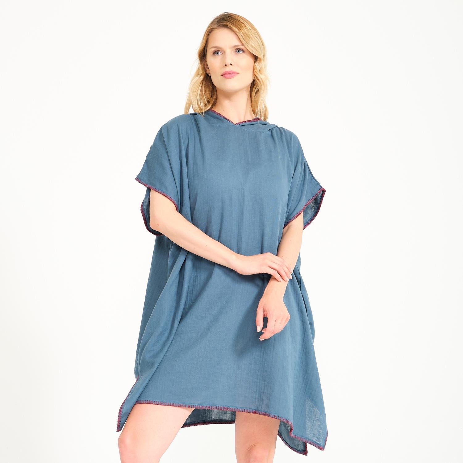 Müslin Panço - Kapüşonlu Kadın Müslin Sörf Yetişkin Panço - Miespiga