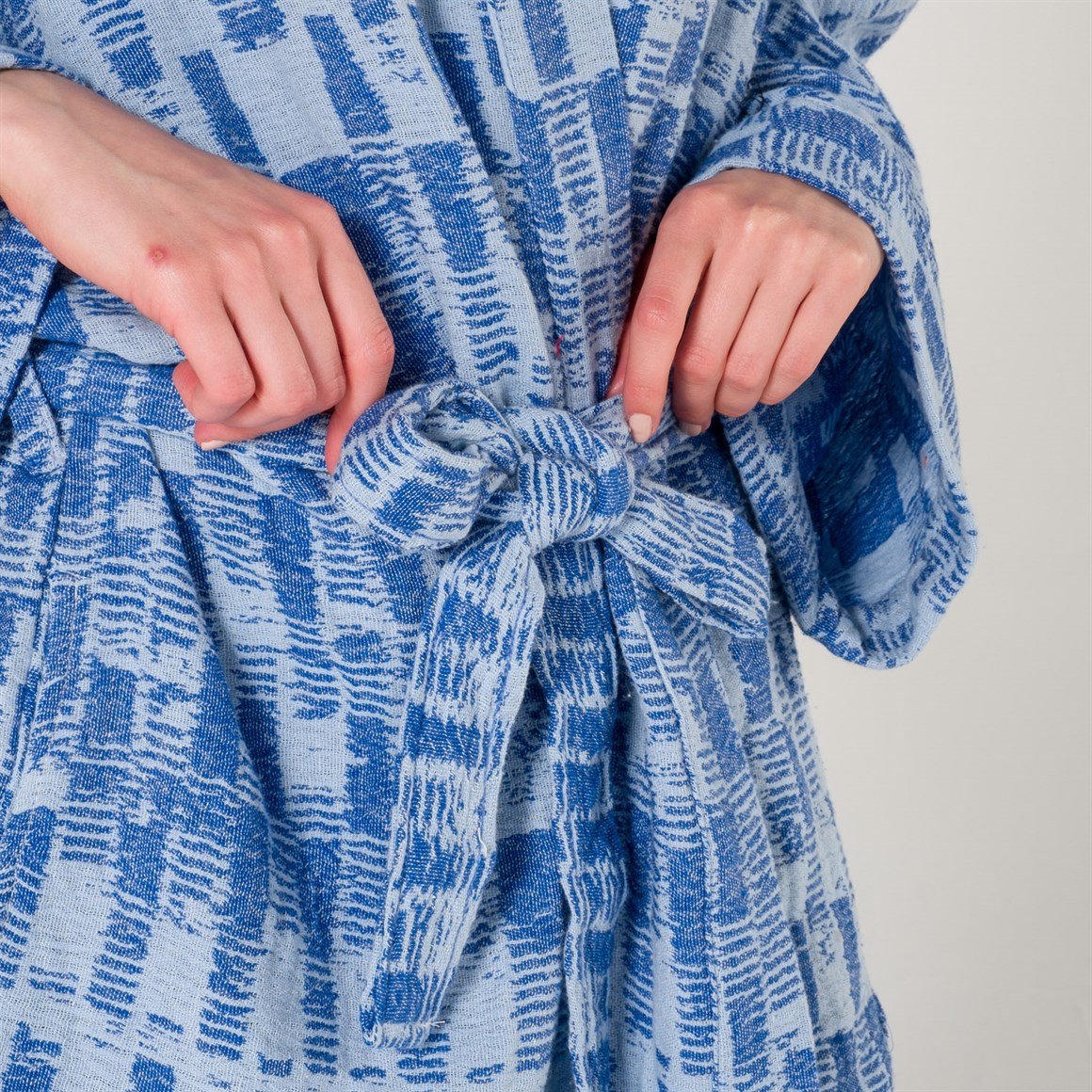 Kimono - Karma Desen Kadın Peştemal Plaj Kimono Sabahlık - Miespiga