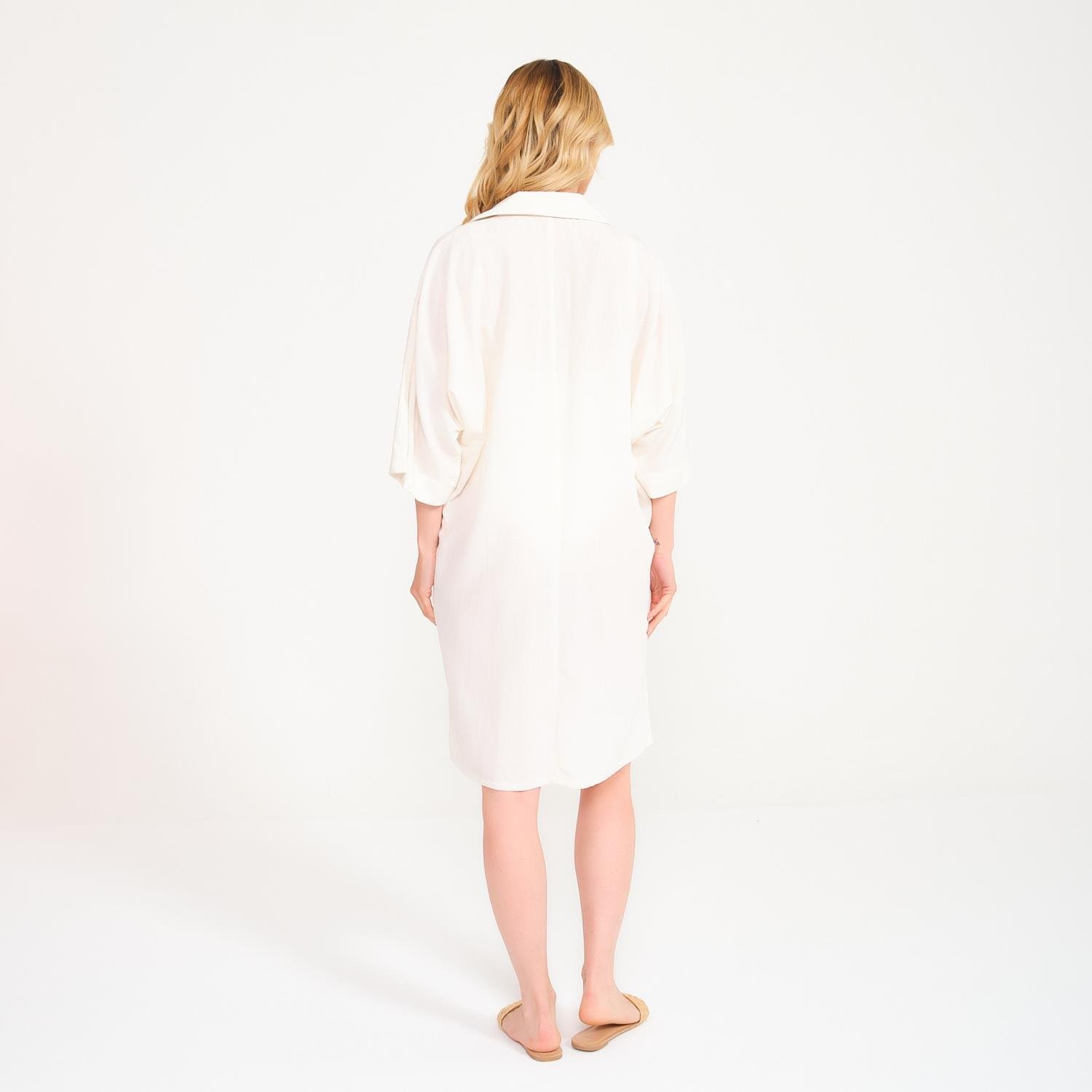 Plaj Elbisesi - Keten Plaj Elbisesi - Miespiga