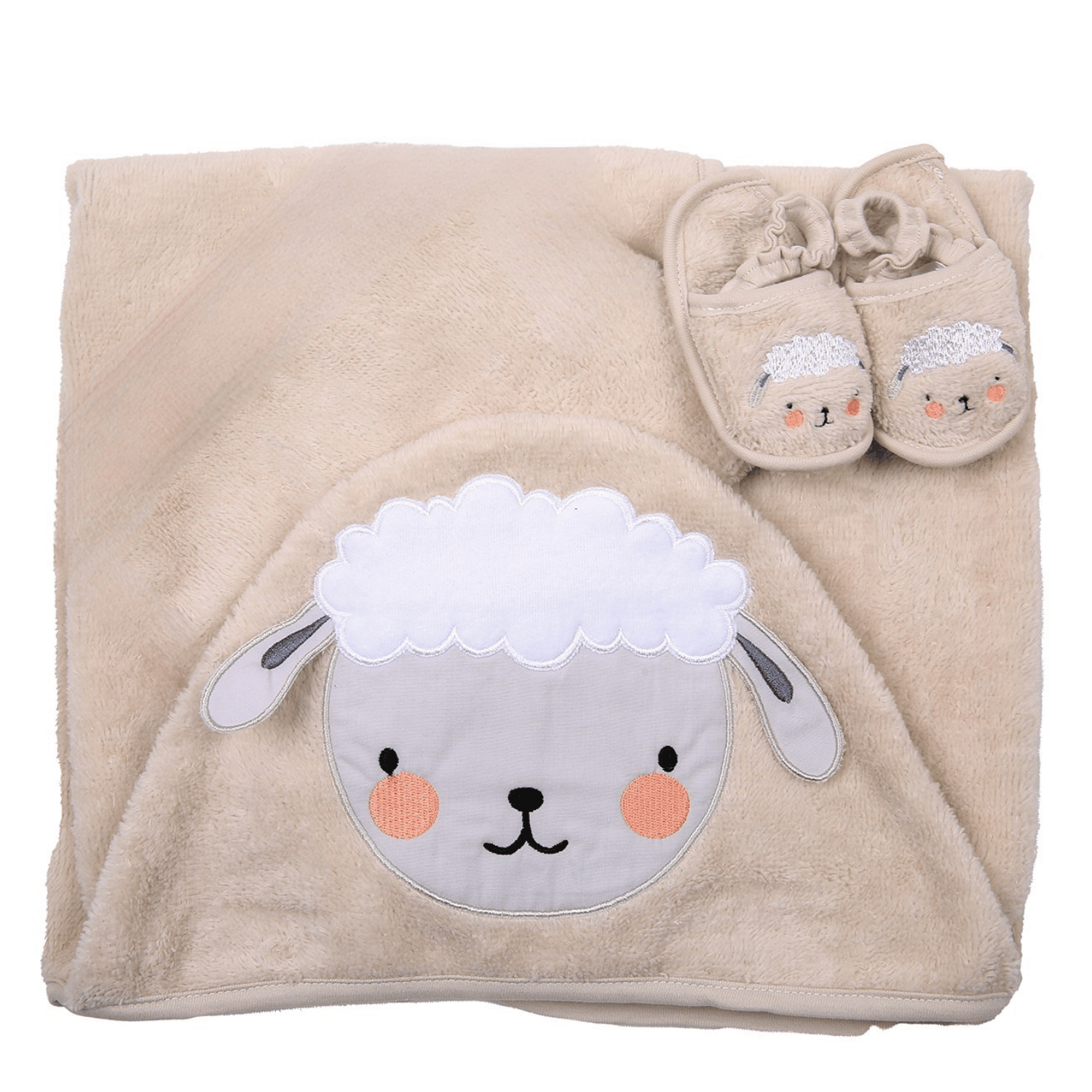 Havlu Kundak - Kuzu Havlu Kundak Terlik Seti - Miespiga