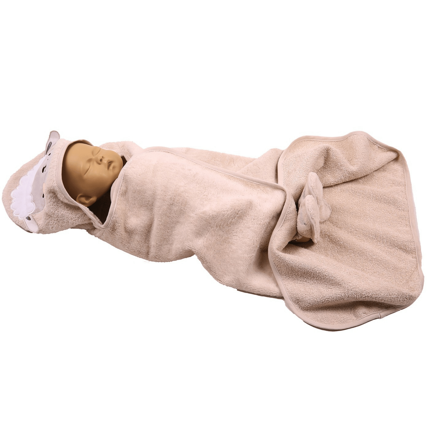 Havlu Kundak - Kuzu Havlu Kundak Terlik Seti - Miespiga