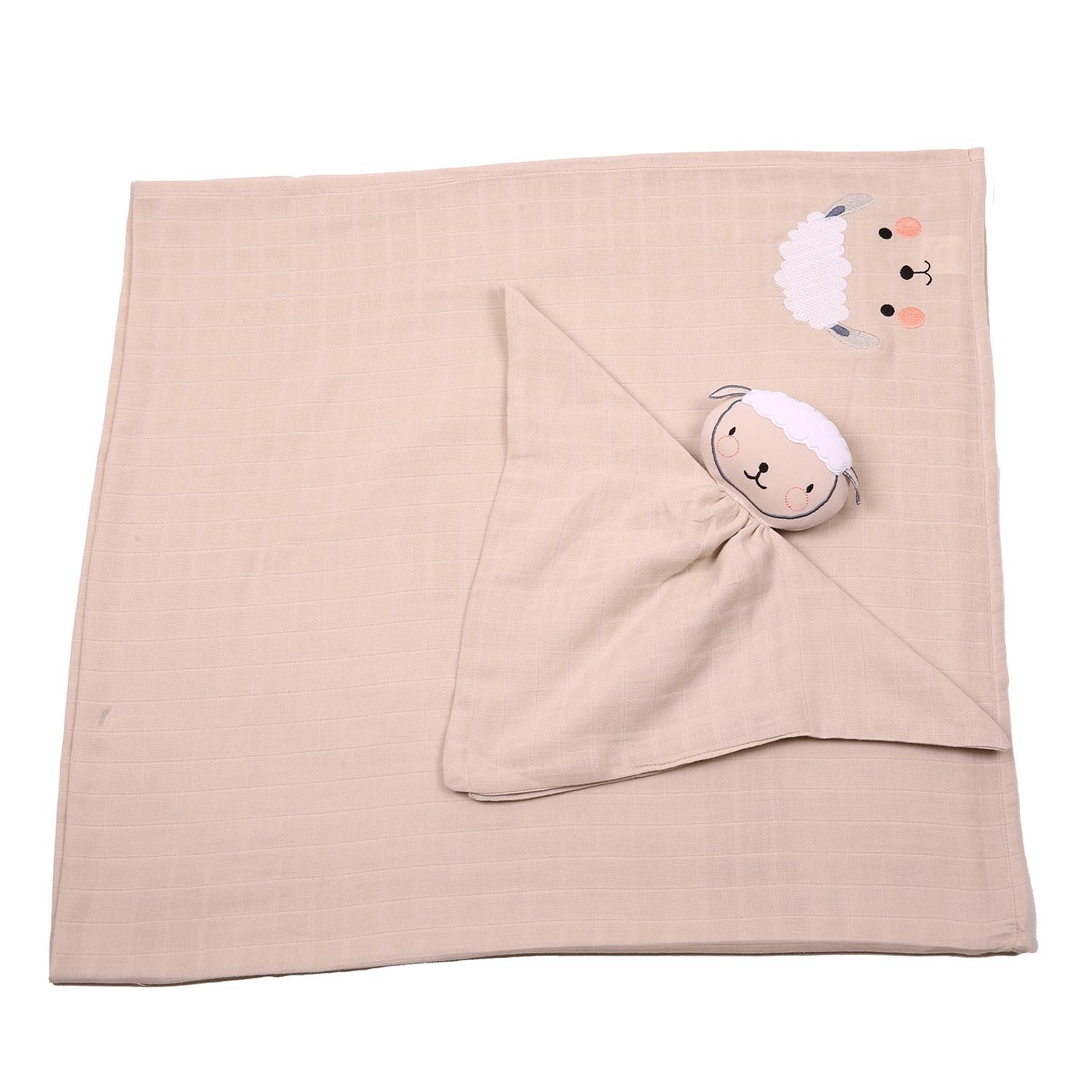 Uyku Arkadaşı - Kuzu Uyku Arkadaşı + Müslin Set - Miespiga