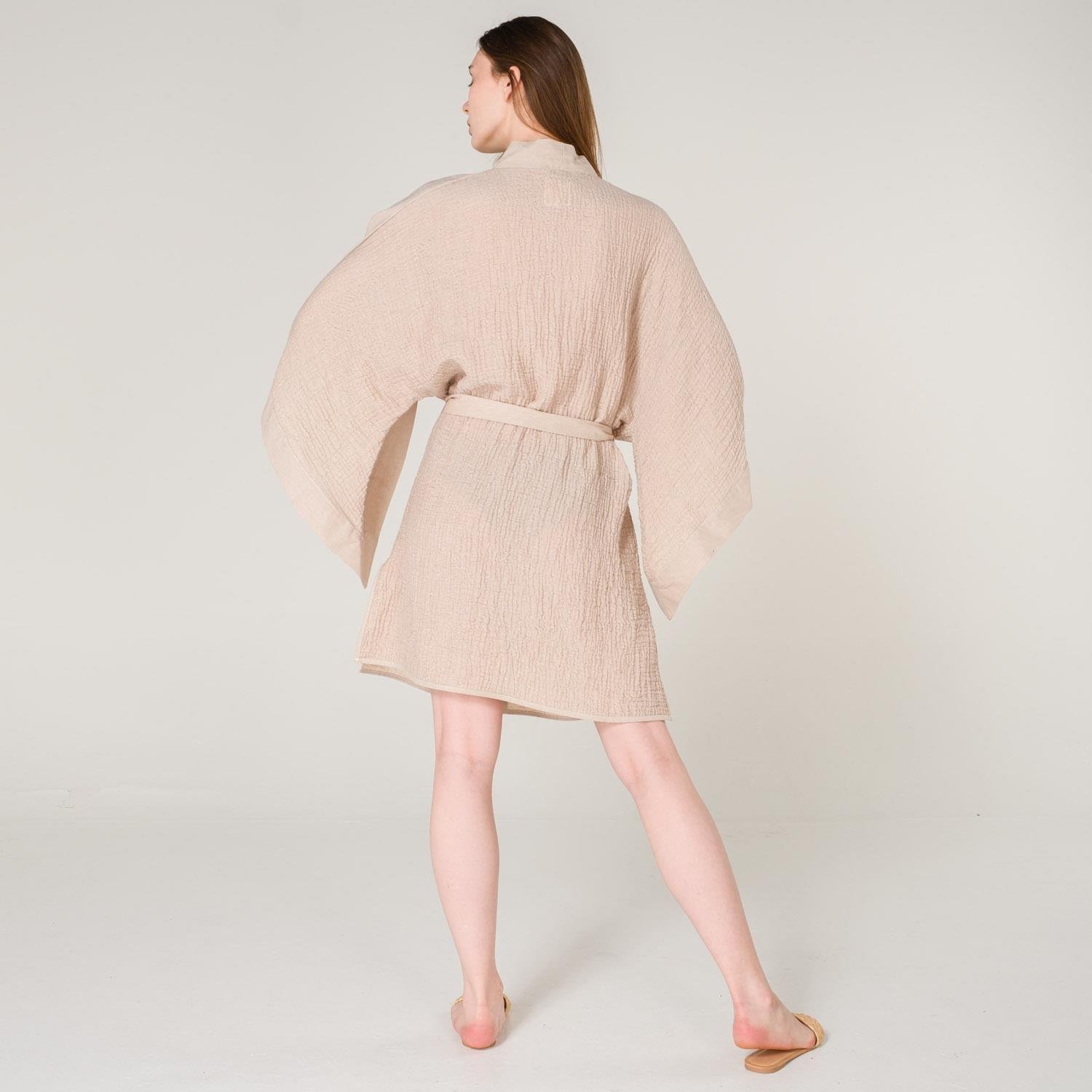 Kimono - Kybele Yumuşak Bürümcük Müslin Plaj Kimono - Miespiga