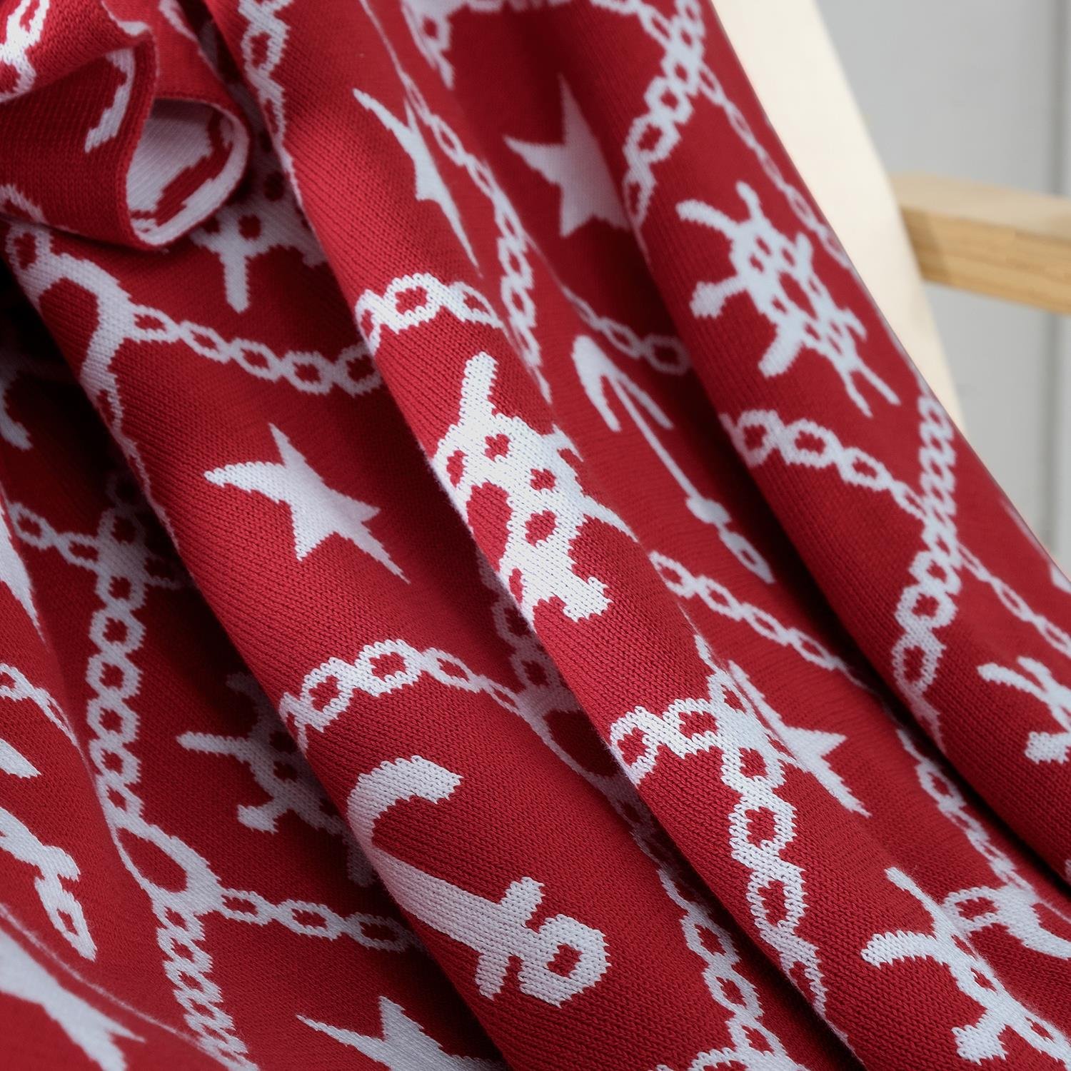 Battaniye - Marin Desen Triko Battaniye Koltuk Şalı - Miespiga