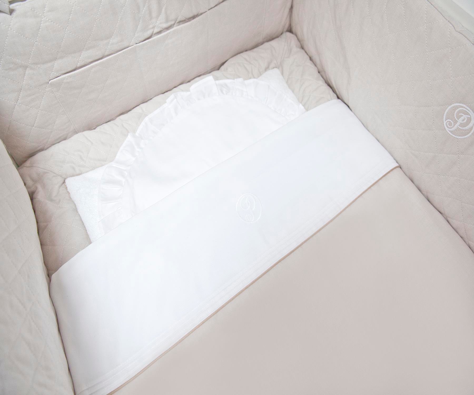 Nevresim Takımı - Oxford Taupe Beşik Nevresim Takımı - Poetree Kids