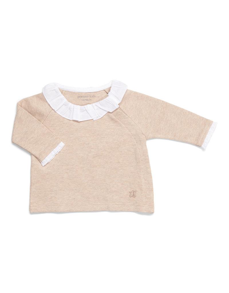 Pijama Takımı - Pamuklu Fırfır Yaka Bebek Pijama Takımı - Poetree Kids