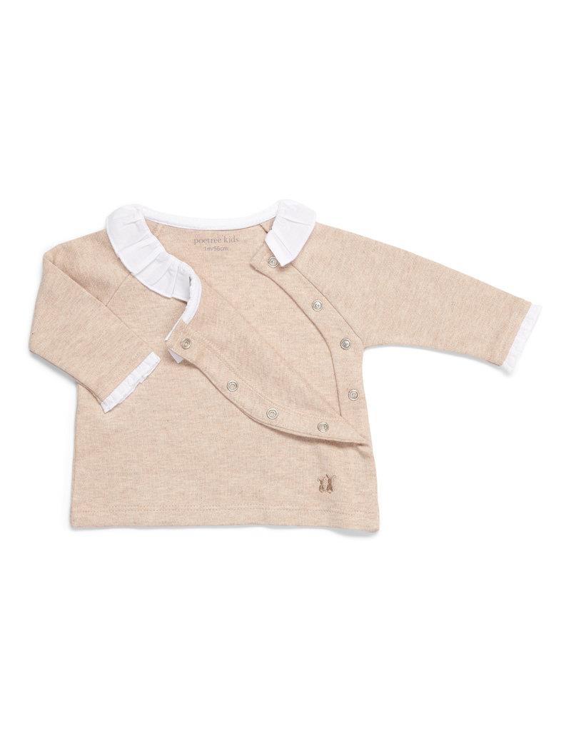 Pijama Takımı - Pamuklu Fırfır Yaka Bebek Pijama Takımı - Poetree Kids