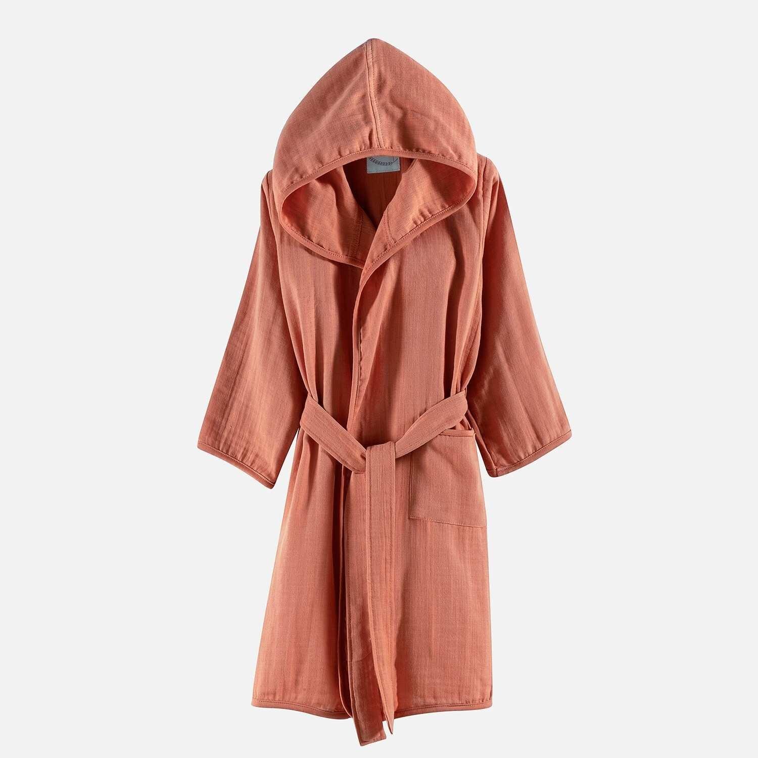 Müslin Bornoz - Pamuklu Kapüşonlu Çocuk Müslin Bornoz - Miespiga