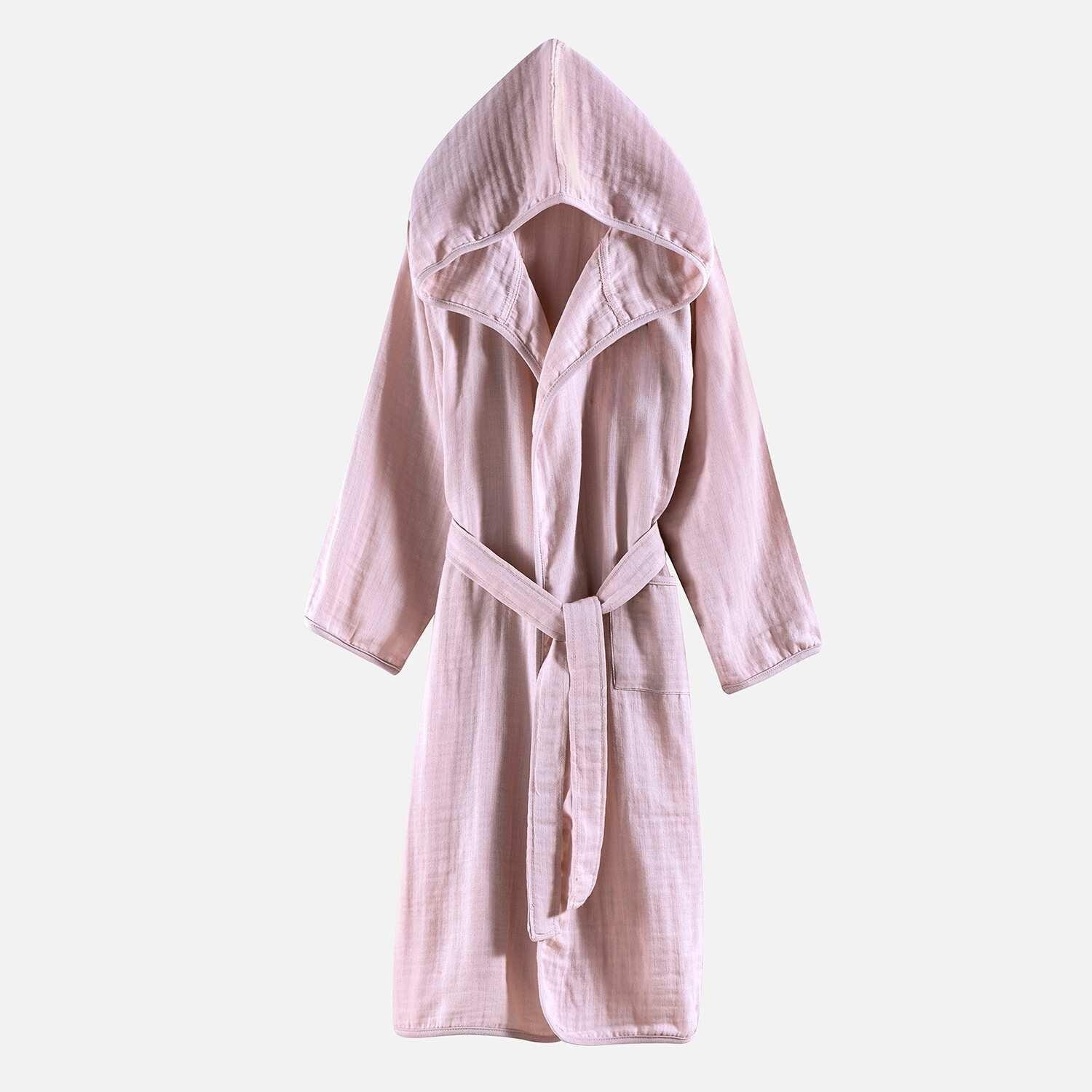 Müslin Bornoz - Pamuklu Kapüşonlu Çocuk Müslin Bornoz - Miespiga