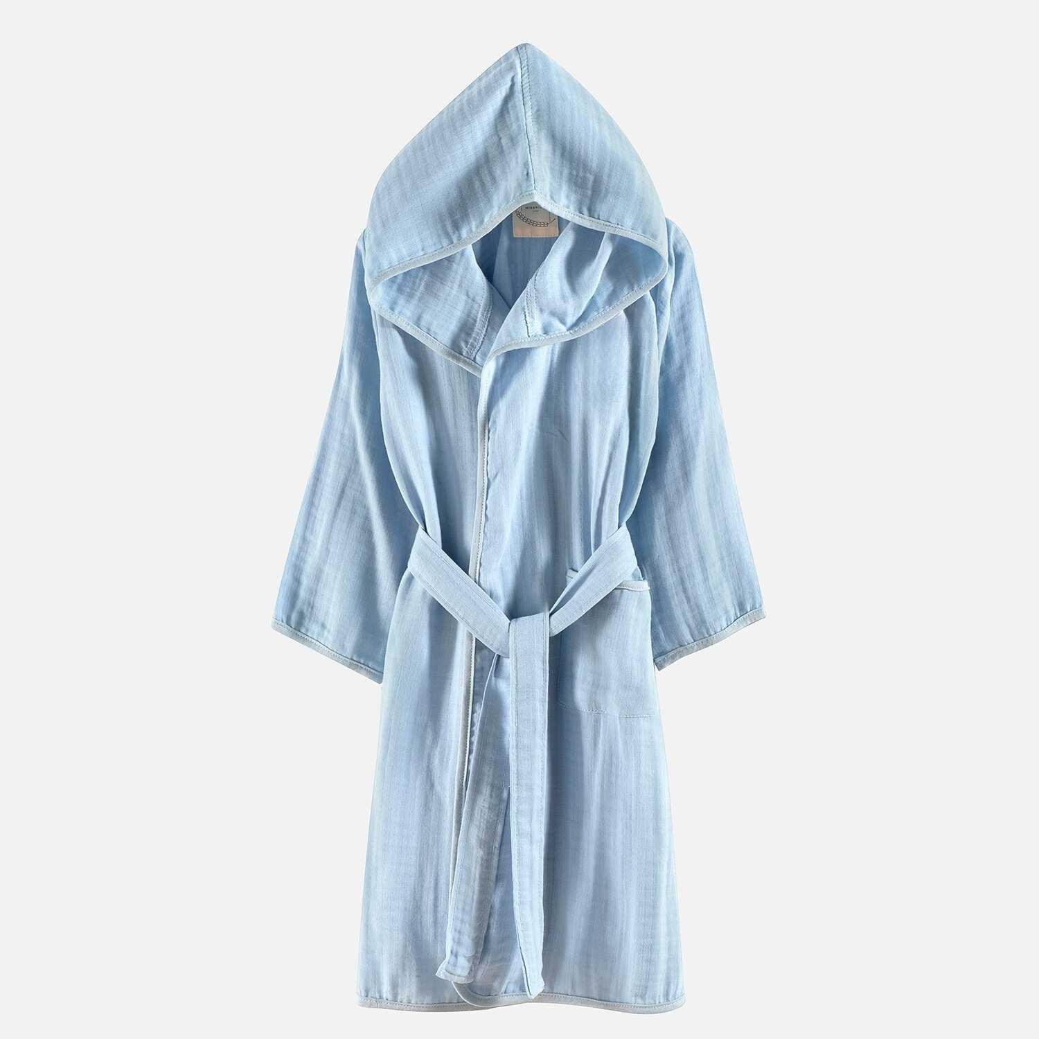 Müslin Bornoz - Pamuklu Kapüşonlu Çocuk Müslin Bornoz - Miespiga