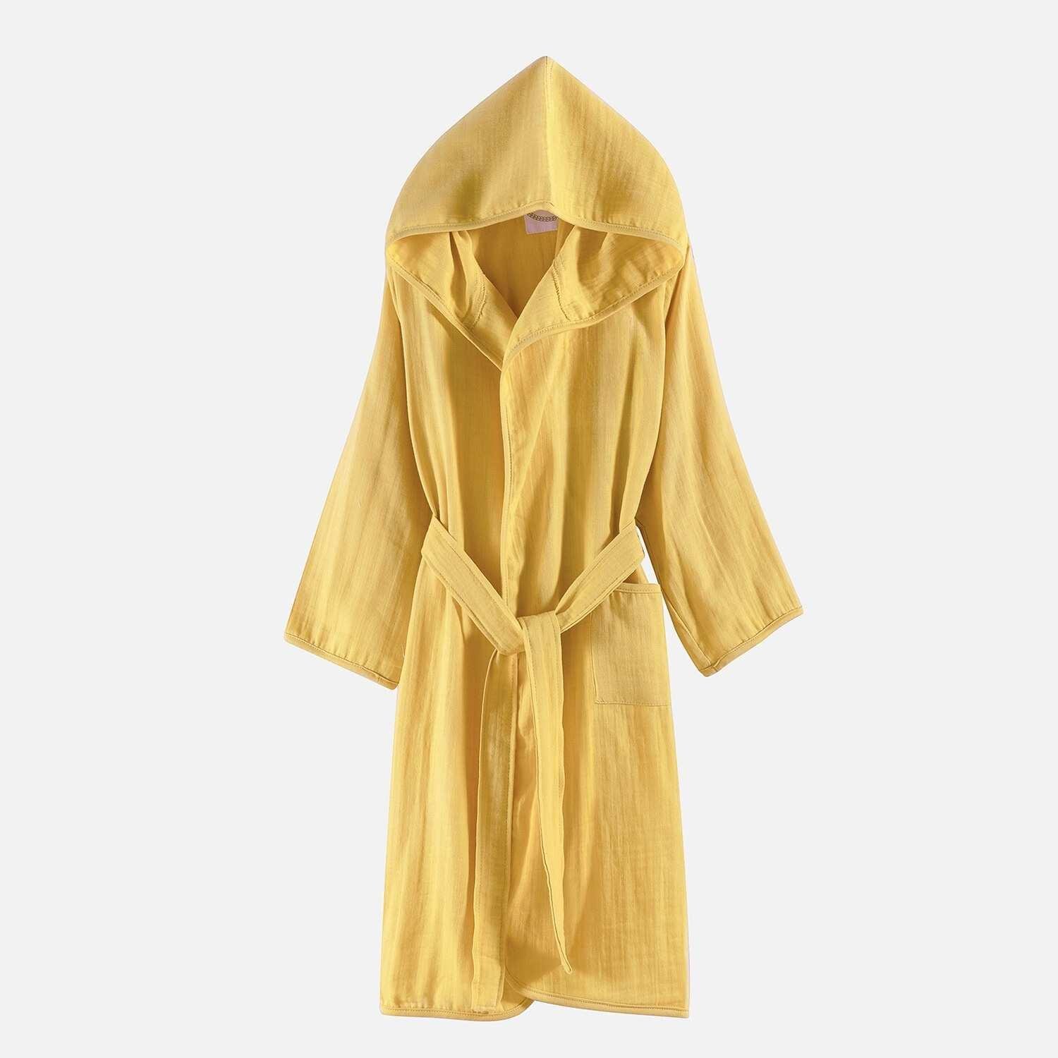 Müslin Bornoz - Pamuklu Kapüşonlu Çocuk Müslin Bornoz - Miespiga