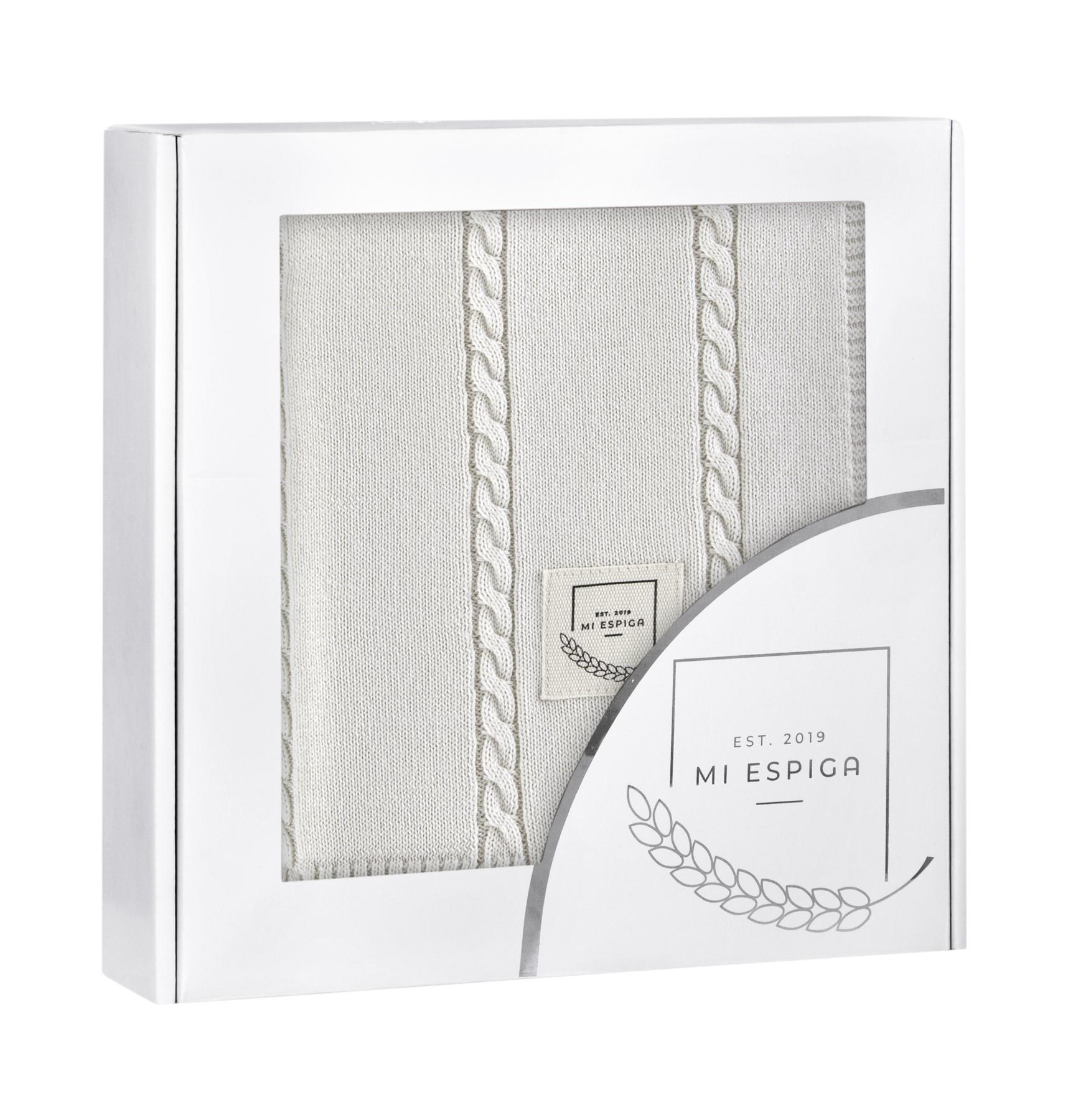 Battaniye - Pamuklu Triko Örgü Bebek Battaniyesi Me Classic - Miespiga