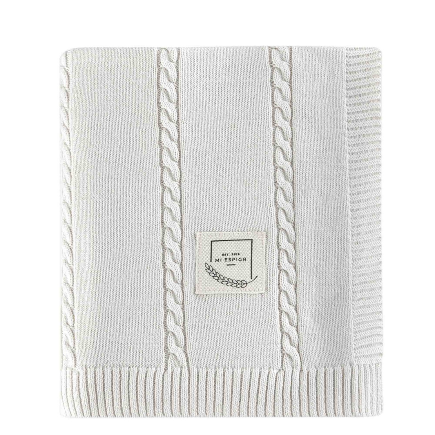 Battaniye - Pamuklu Triko Örgü Bebek Battaniyesi Me Classic - Miespiga