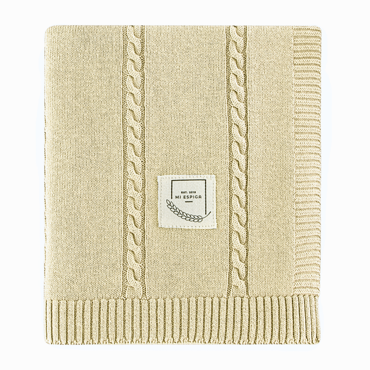 Battaniye - Pamuklu Triko Örgü Bebek Battaniyesi Me Classic - Miespiga